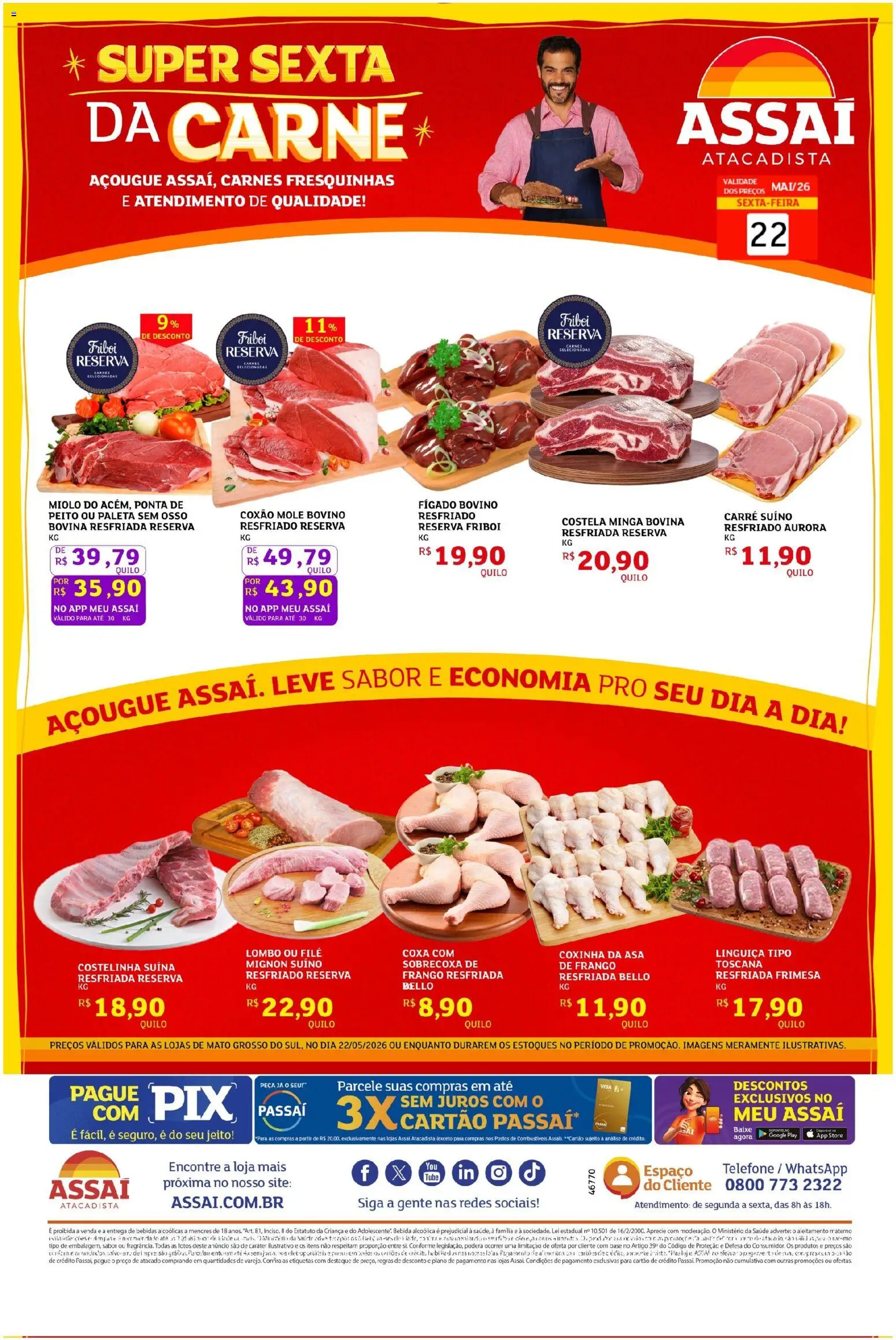 Pré-Visualização do folheto "Assaí Atacadista ofertas - MS" da loja Assaí Atacadista válido a partir de 22/05/2026
