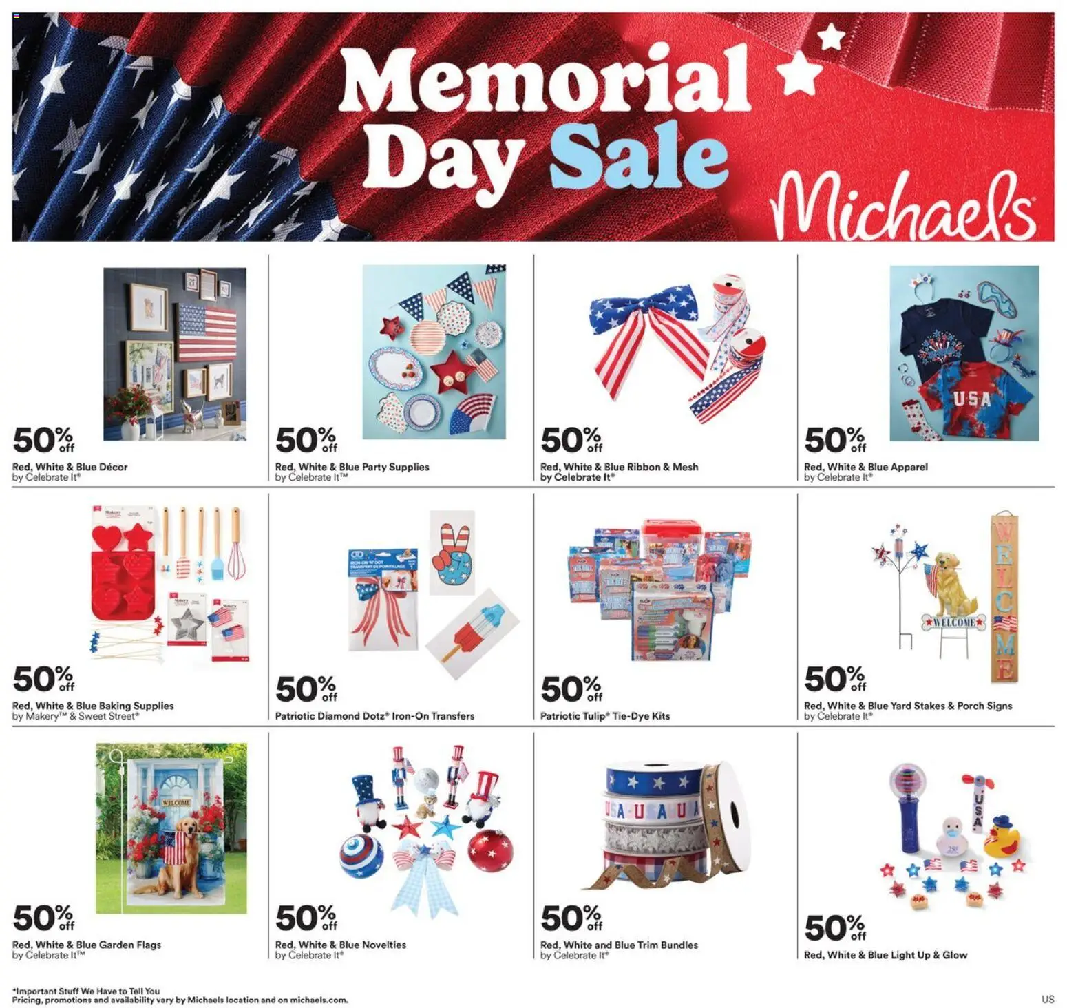 Ad Preview of Michaels Michaels Memorial Ad from 05/22/2026