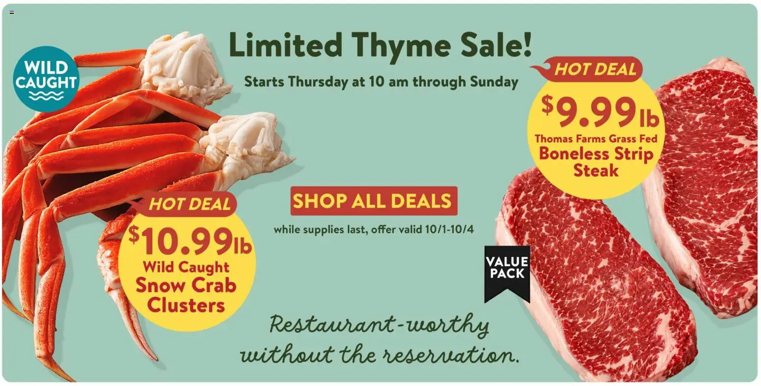 Ad Preview of Fresh Thyme Fresh Thyme Weekly Ad from 09/30/2026 - Steak