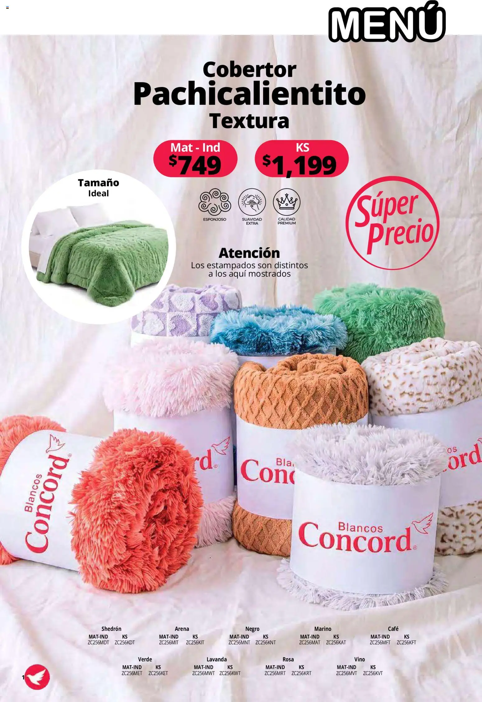 Vista previa las ofertas de la tienda Colchas Concord - Colchas Concord catálogo desde el 15/10/2026 