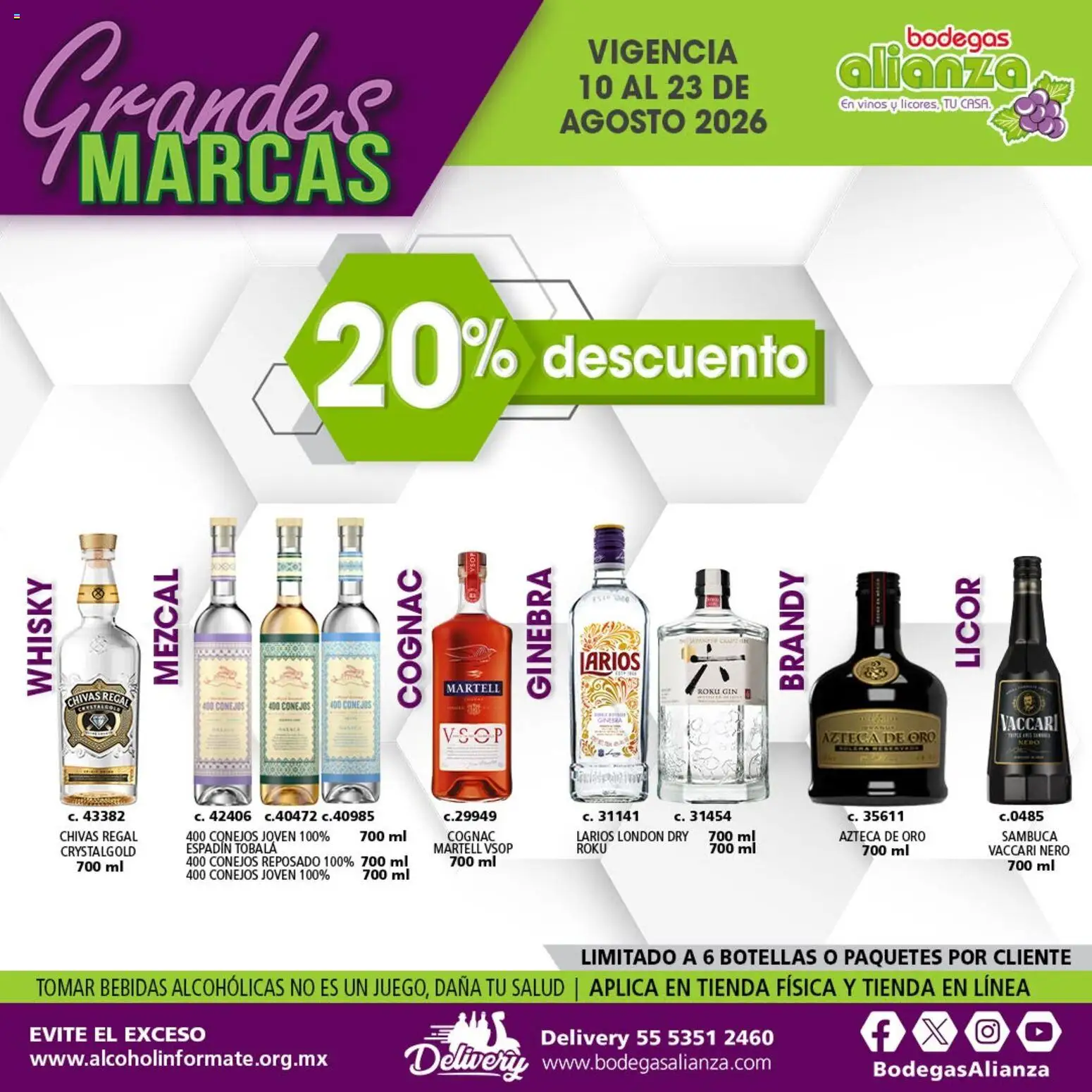 Vista previa las ofertas de la tienda Bodegas Alianza - Bodegas Alianza catálogo Grandes Marcas desde el 10/08/2026 