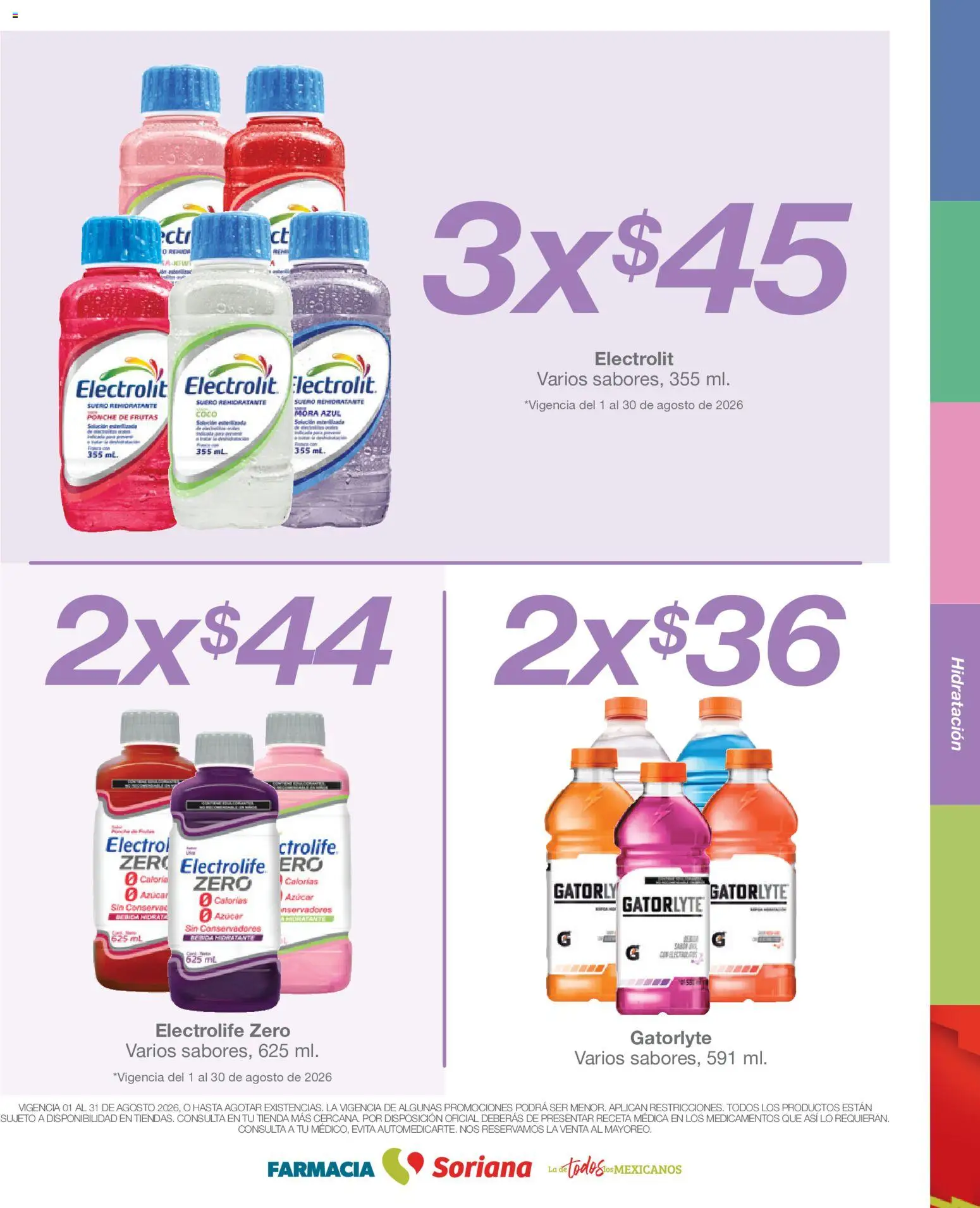 Vista previa las ofertas de la tienda Soriana - Soriana Folleto Farmacia Soriana Híper Nacional desde el 01/08/2026 