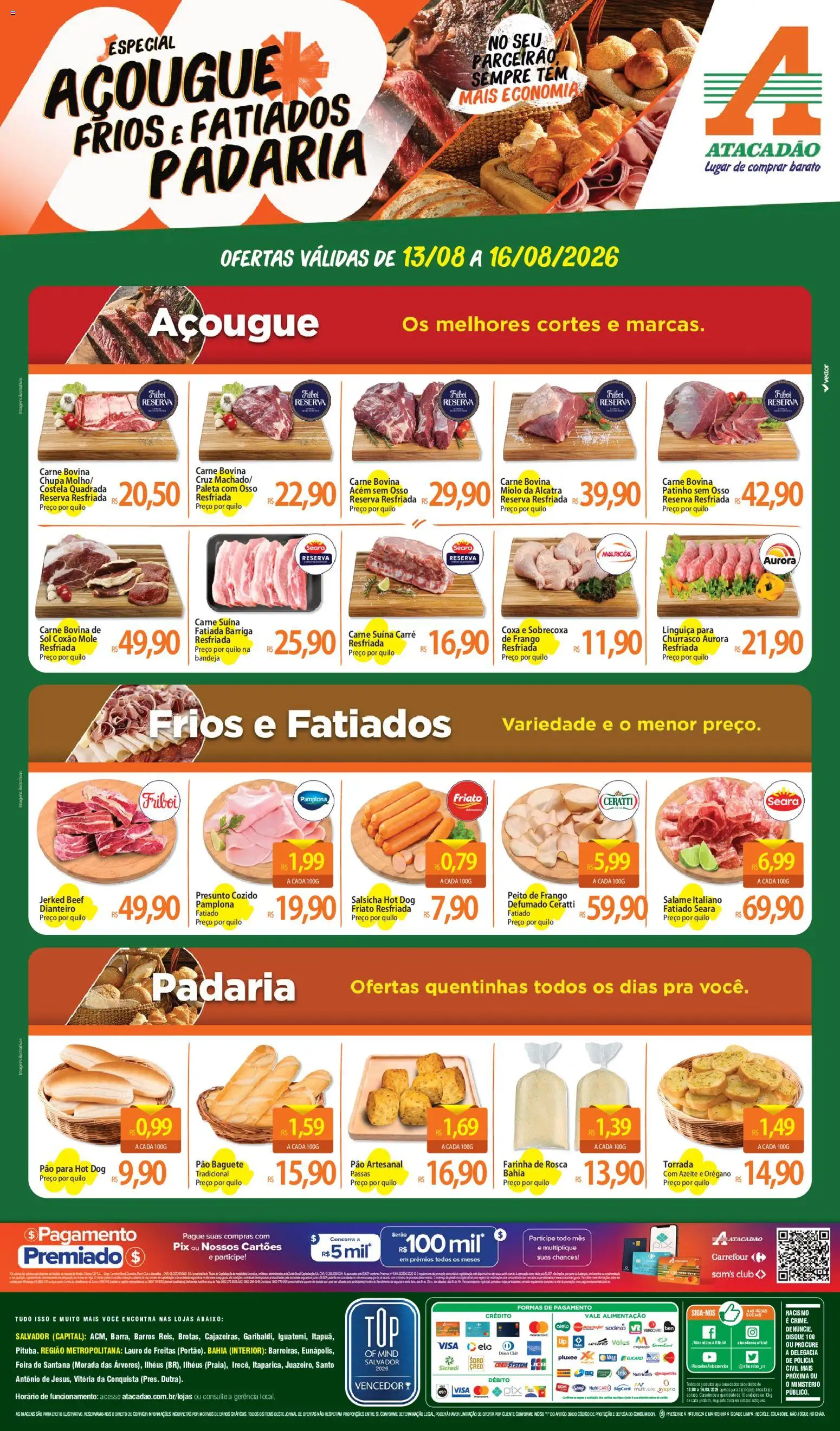 Pré-Visualização do folheto "Atacadão ofertas - BA" da loja Atacadão válido a partir de 13/08/2026