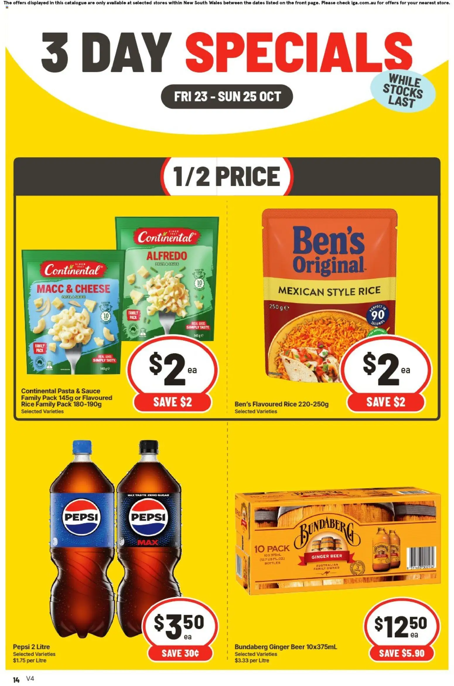 Preview of catalogue IGA NSW 3 Say Specials from shop IGA valid 23/10/2026