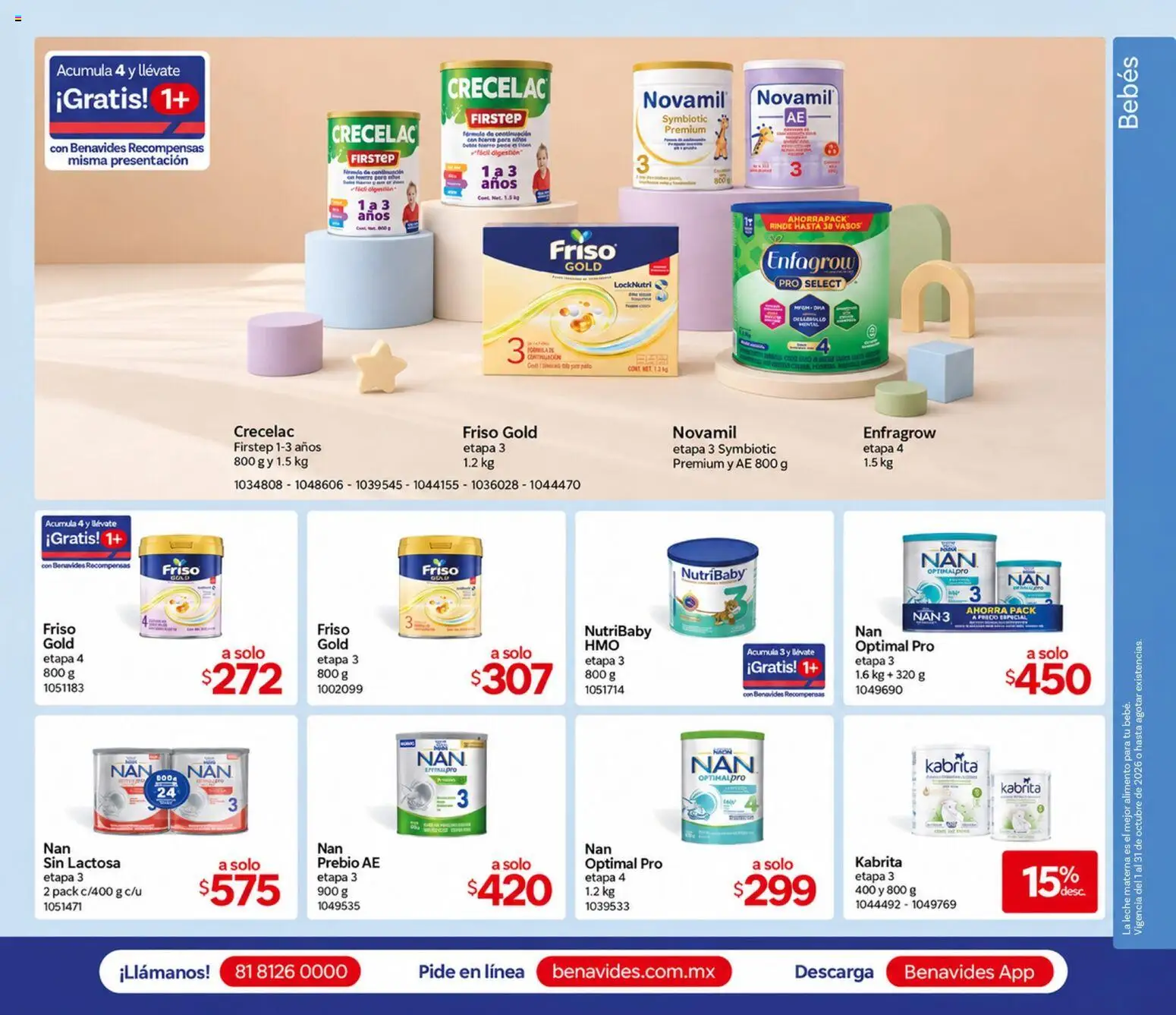 Vista previa las ofertas de la tienda Farmacia Benavides - Farmacia Benavides catálogo desde el 01/10/2026 