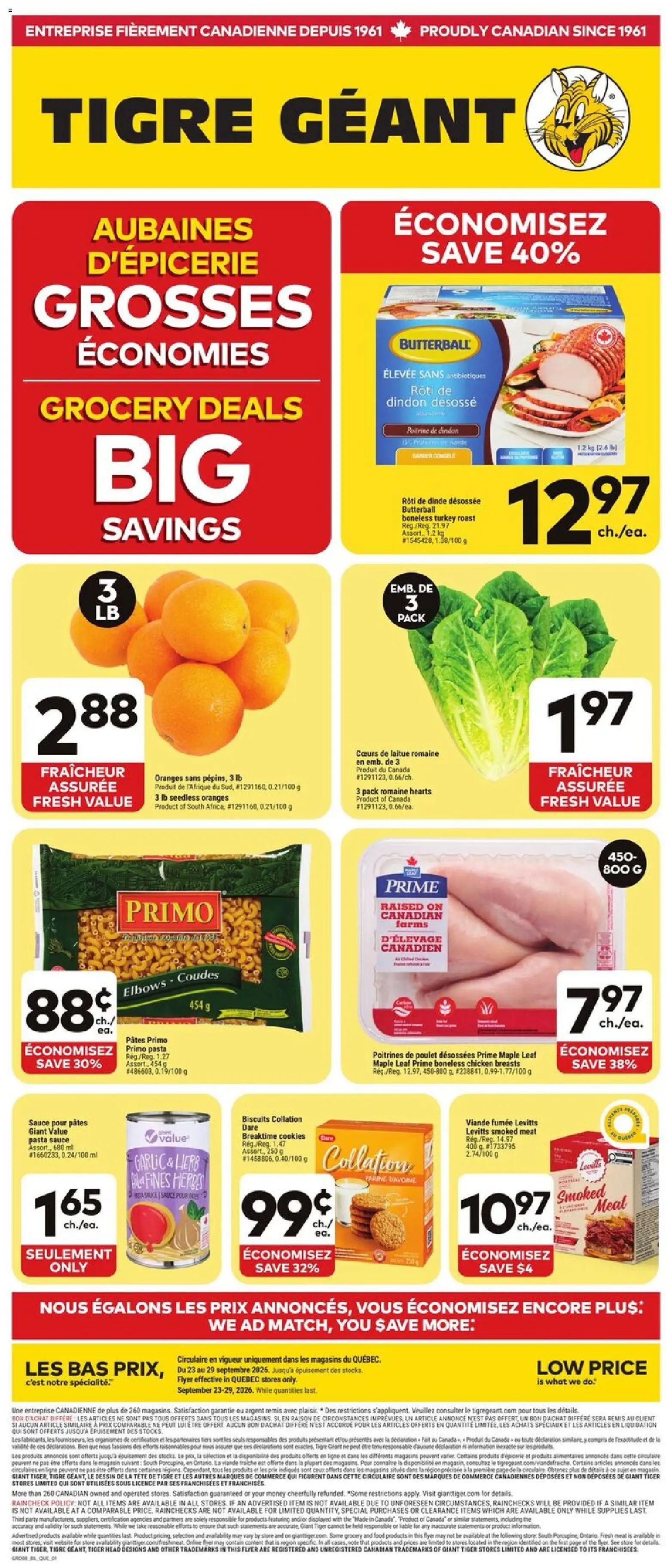 Preview of leaflet Weekly Flyer from shop Giant Tiger is valid from Sep 23, 2026