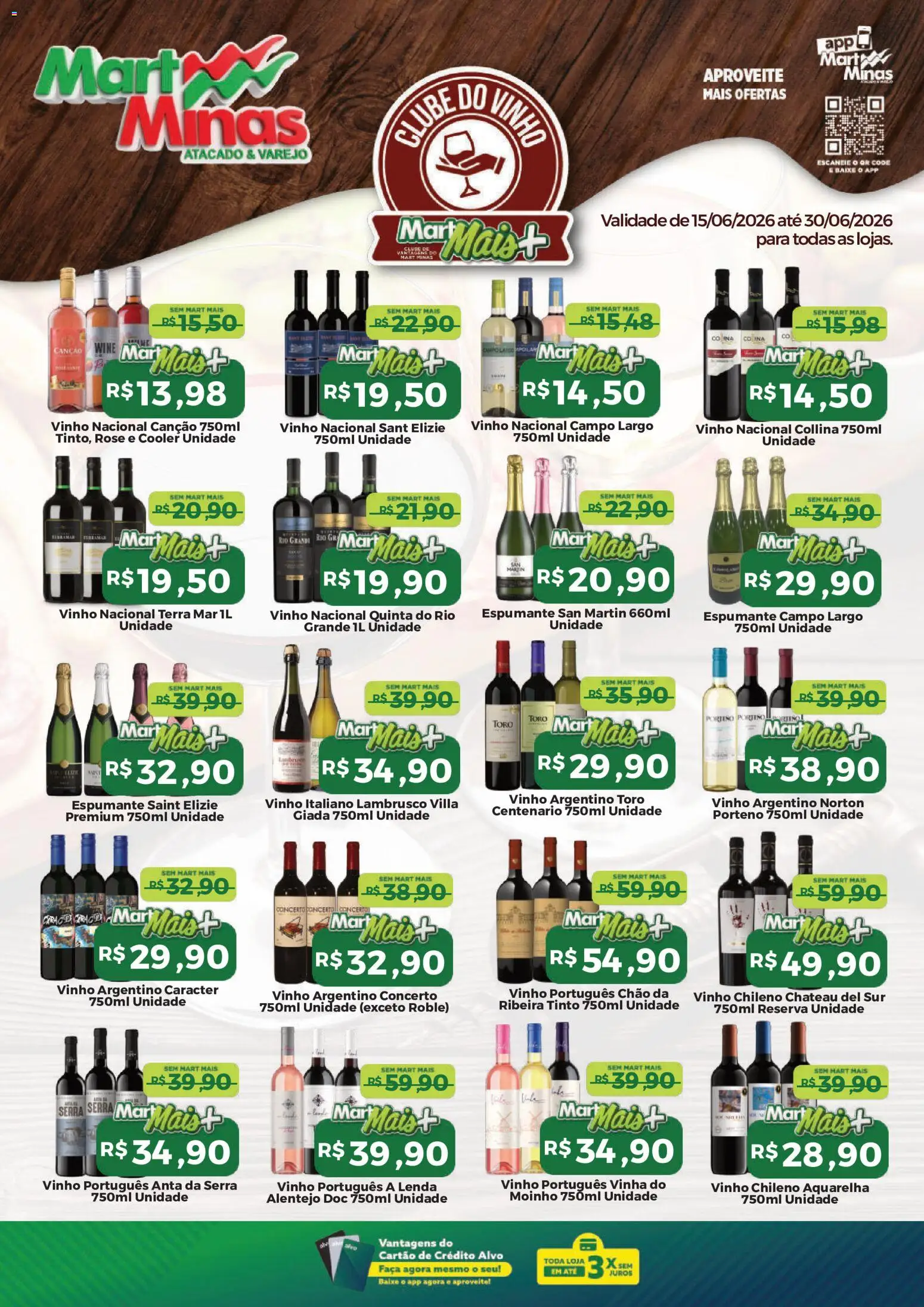 Pré-Visualização do folheto "Mart Minas ofertas Clube do Vinho" da loja Mart Minas válido a partir de 15/06/2026