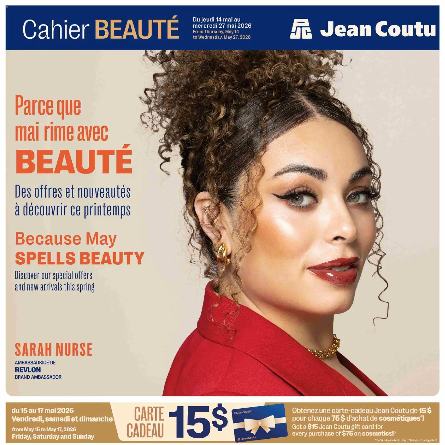 Preview of leaflet Jean Coutu circulaire - Encart Beauté from shop Jean Coutu is valid from May 14, 2026