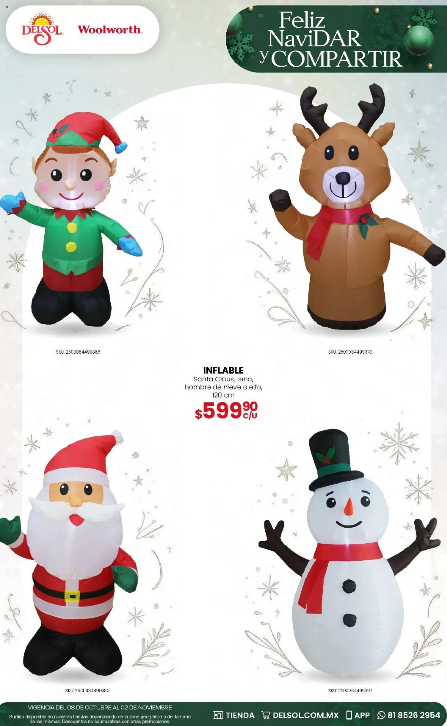 Vista previa las ofertas de la tienda Del Sol y Woolworth - Del Sol y Woolworth - Feliz NaviDar y Compartir desde el 08/10/2026 