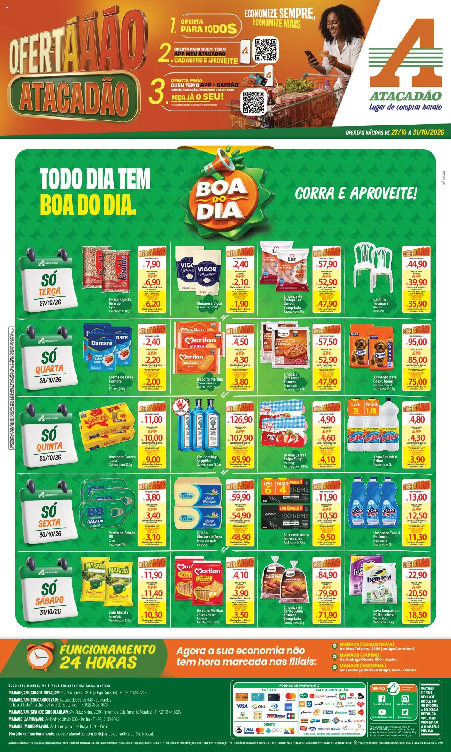 Pré-Visualização do folheto "Atacadão ofertas - AM" da loja Atacadão válido a partir de 27/10/2026