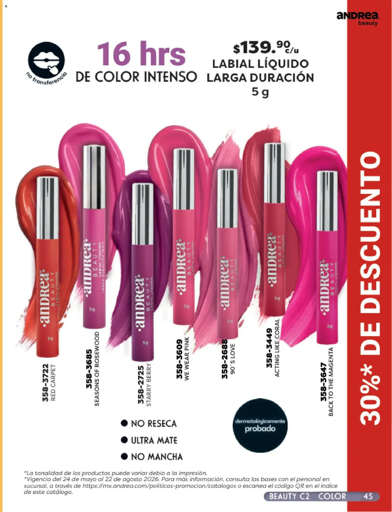 Vista previa las ofertas de la tienda Andrea - Andrea catálogo Beauty desde el 24/05/2026 