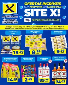 Pré-Visualização do folheto "X Supermercados ofertas incríveis" da loja X Supermercados válido a partir de 03/08/2026