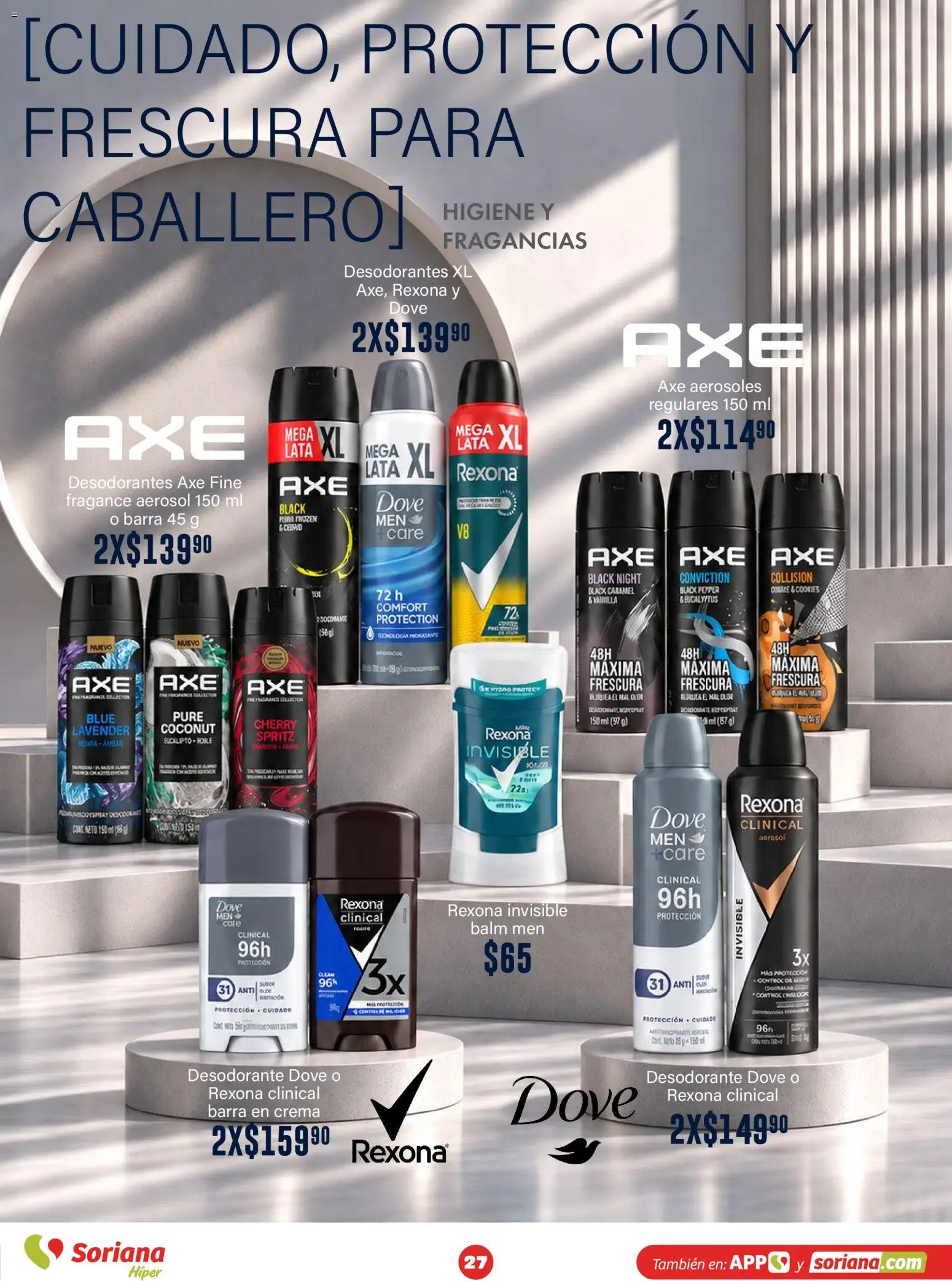 Vista previa las ofertas de la tienda Soriana - Soriana Híper - Modo #Glowing desde el 30/09/2026 - Ropa, Desodorante, Crema, Barra, Puré