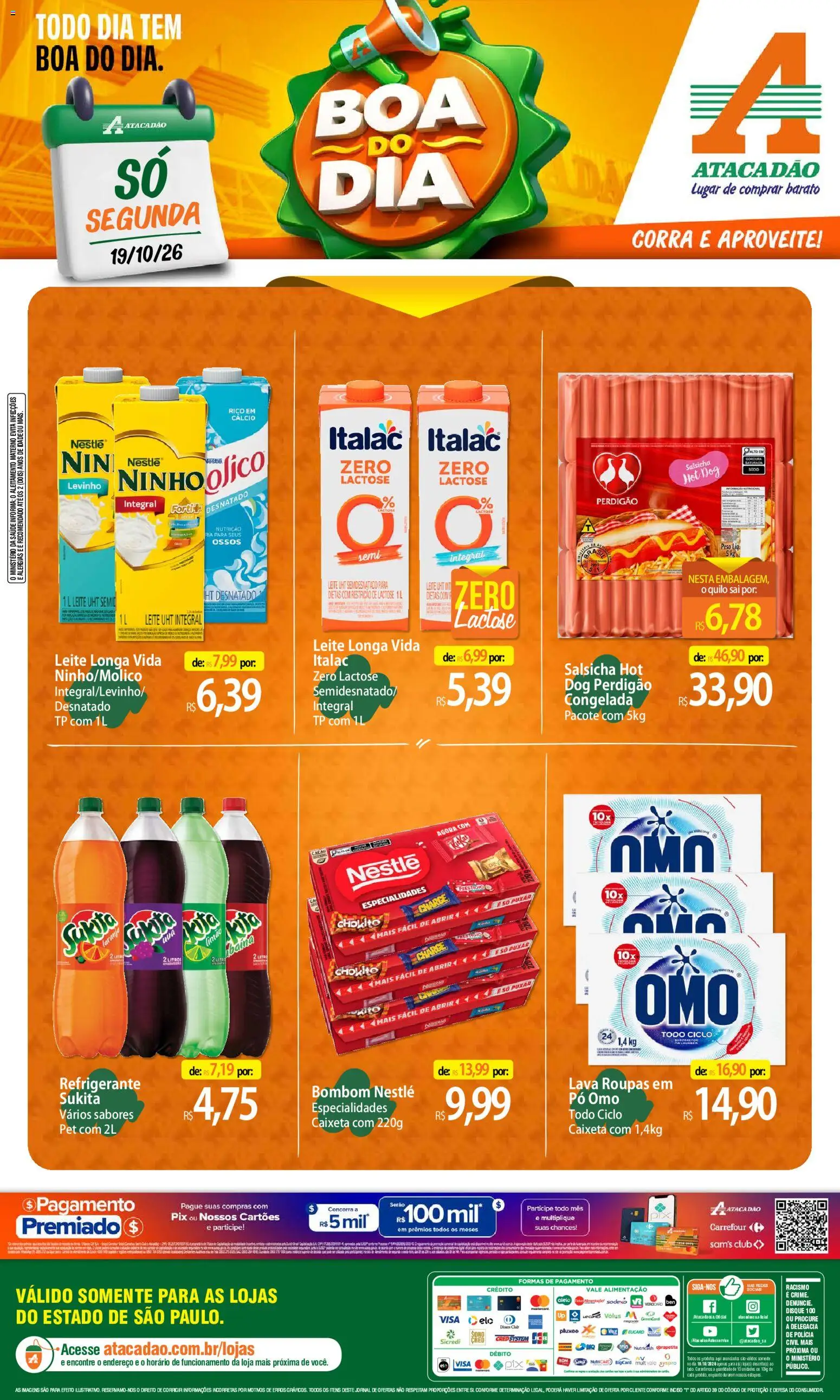 Pré-Visualização do folheto "Atacadão ofertas - SP" da loja Atacadão válido a partir de 19/10/2026