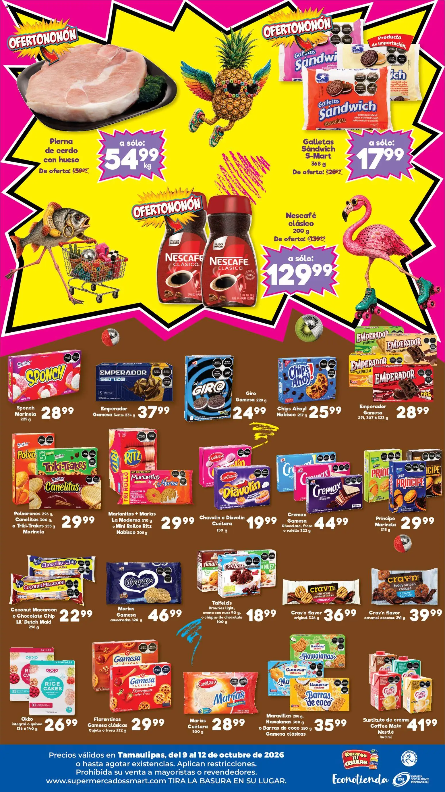 Vista previa las ofertas de la tienda S-Mart - S-Mart folleto Ofertas de feria Matamoros, Nuevo Laredo, Reynosa desde el 09/10/2026 