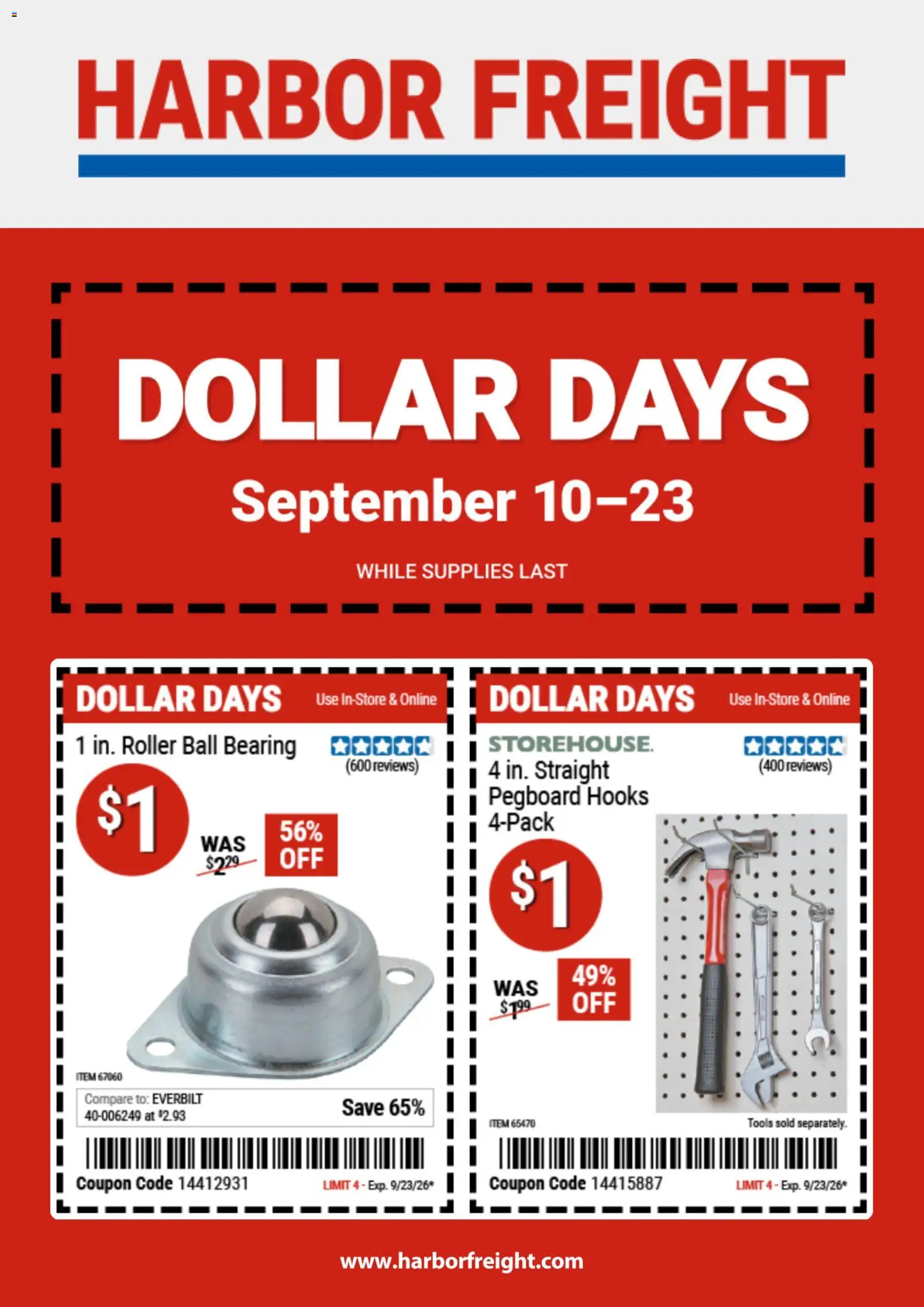 Ad Preview of Harbor Freight Harbor Freight Weekly Ad from 09/10/2026 - Tools
