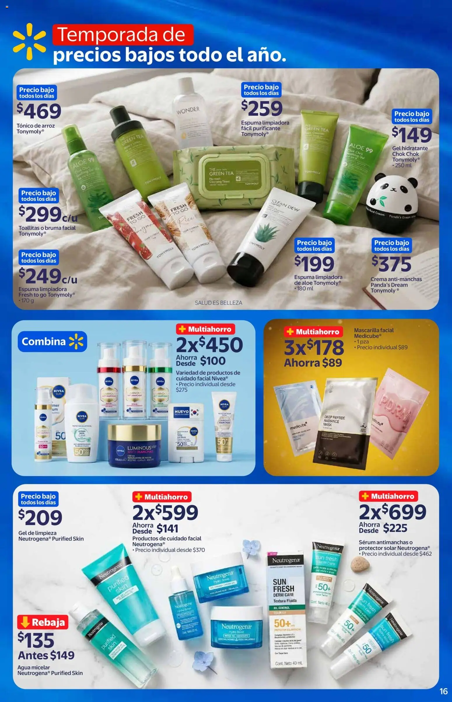 Vista previa las ofertas de la tienda Walmart Express - Walmart Express folleto desde el 03/06/2026 - Agua, Protector solar, Arroz, Crema, Agua micelar, Mascarilla, Bruma, Espuma