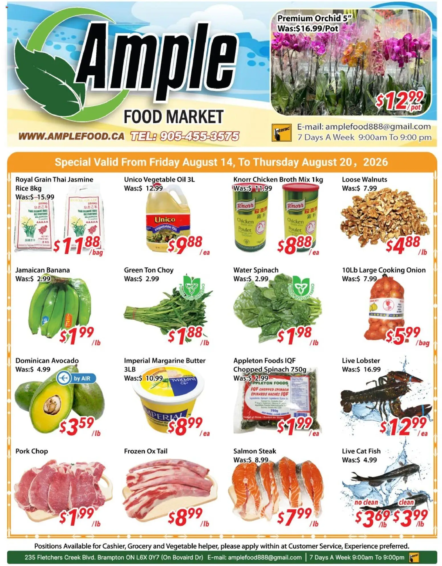 Preview of leaflet Ample Food Market weekly flyer / circulaire from shop Ample Food Market is valid from Aug 14, 2026