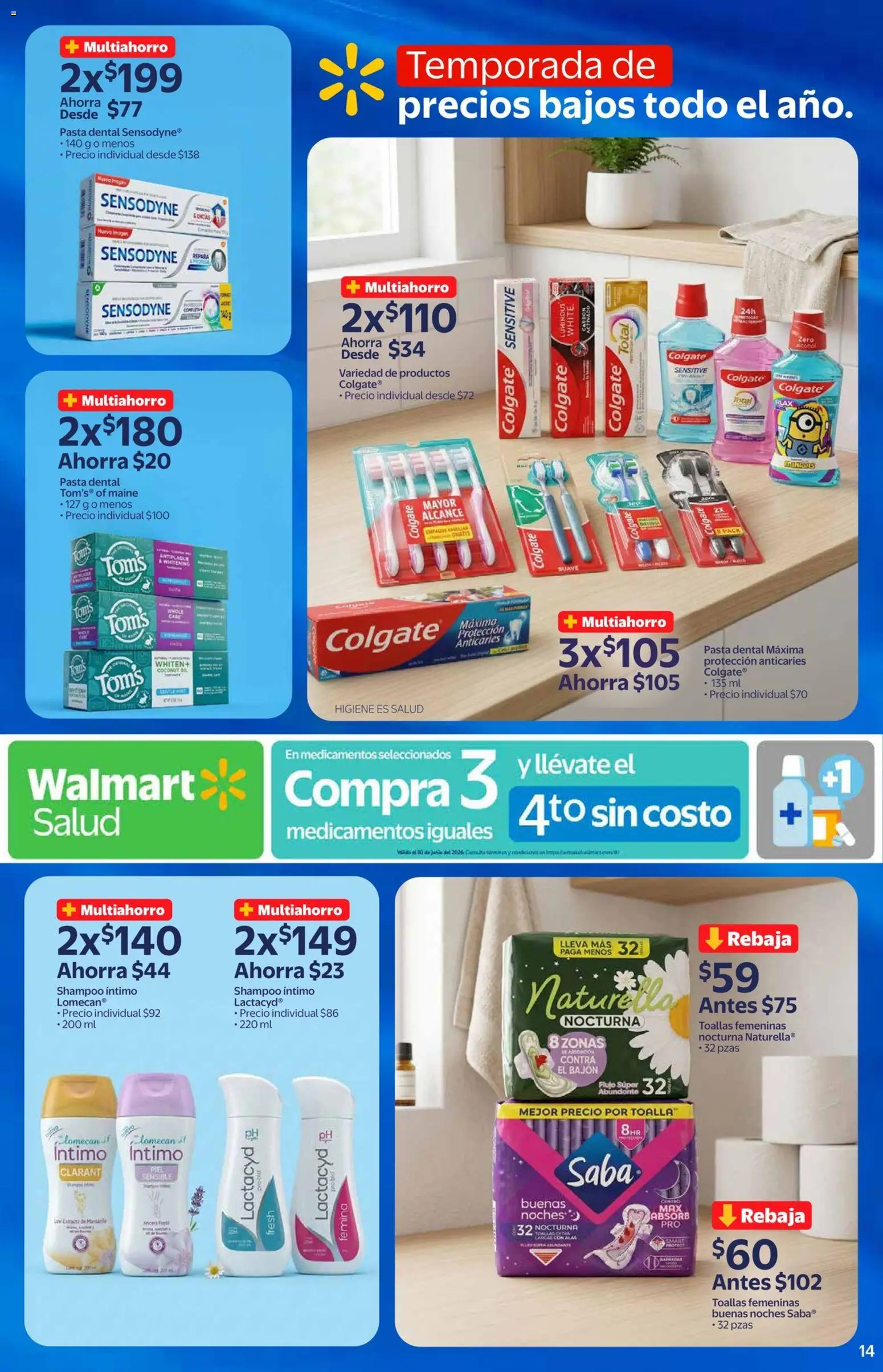 Vista previa las ofertas de la tienda Walmart Express - Walmart Express folleto desde el 03/06/2026 - Shampoo, Alcohol, Pasta, Toalla, Toallas, Pasta dental