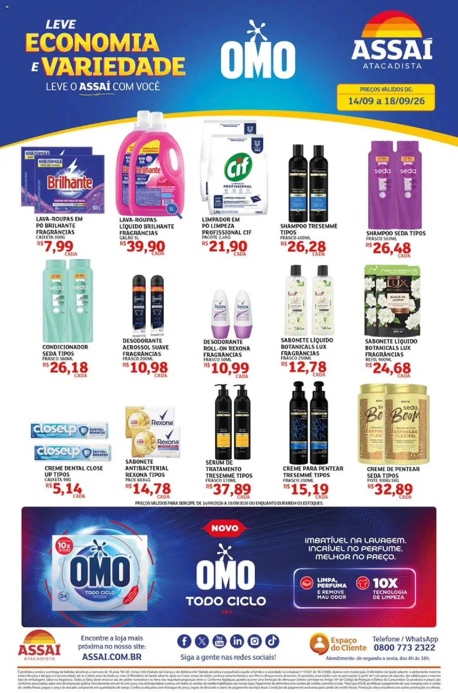 Pré-Visualização do folheto "Assaí Atacadista ofertas - SE" da loja Assaí Atacadista válido a partir de 14/09/2026