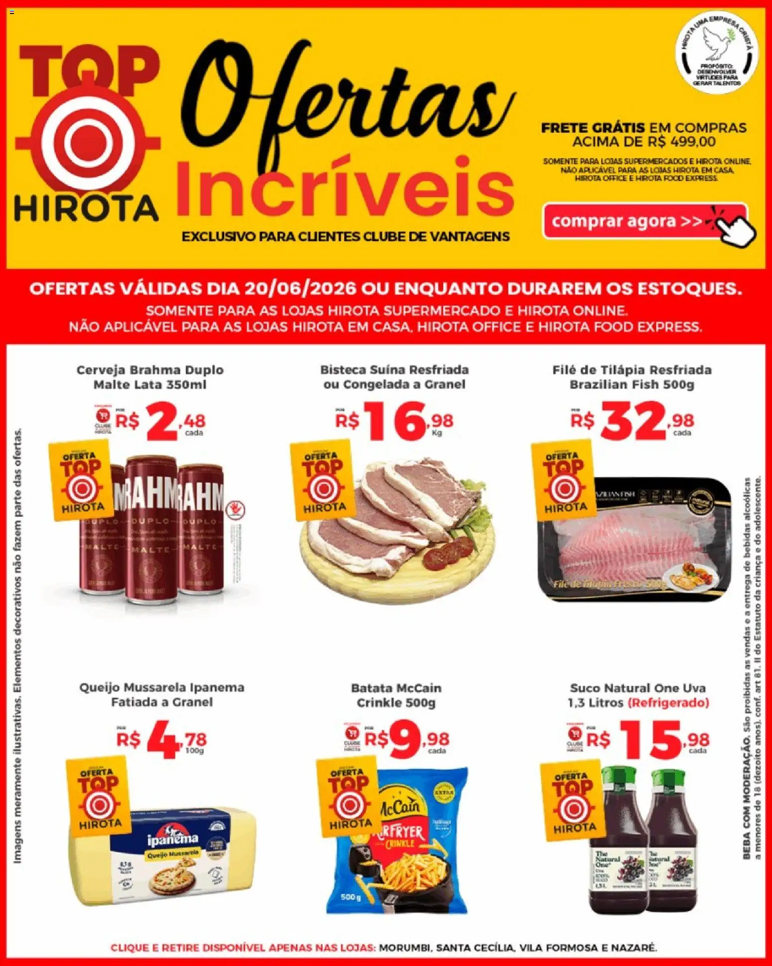 Pré-Visualização do folheto "Hirota Food ofertas Top" da loja Hirota Food válido a partir de 20/06/2026