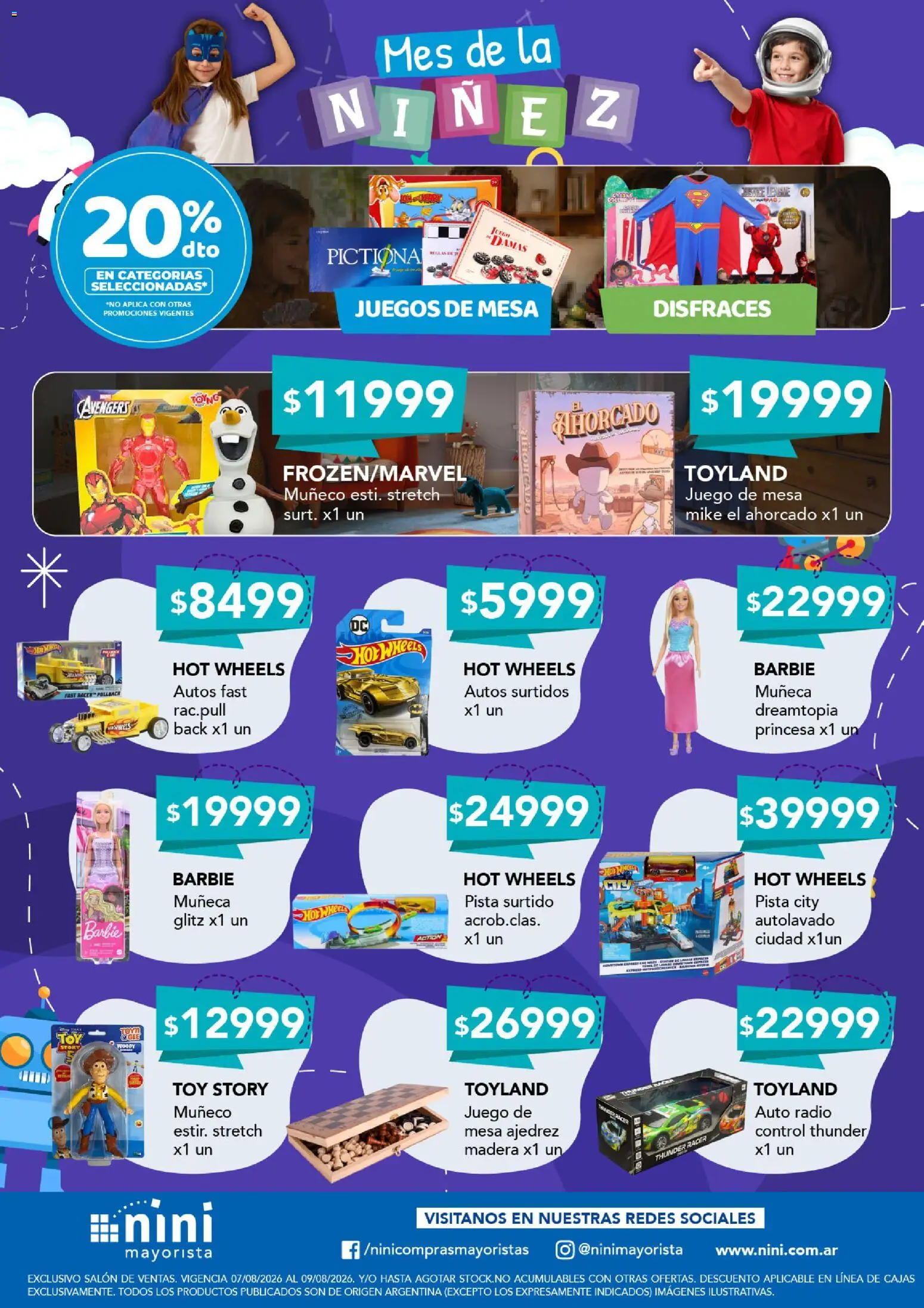 Vista previa del folleto de la tienda NINI Mayorista válido desde el 07/08/2026 - Radio, Juegos de mesa, Mesa
