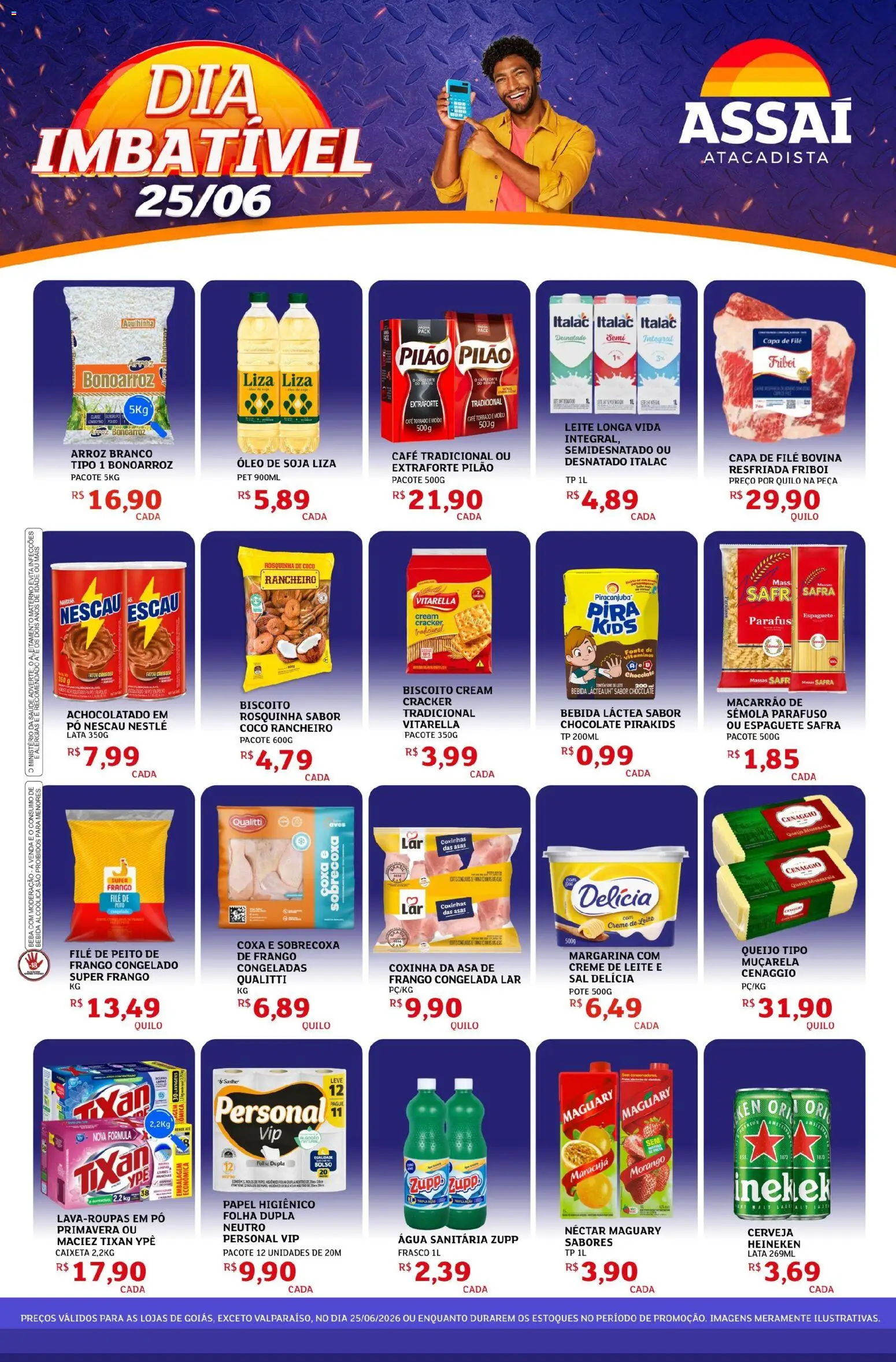 Pré-Visualização do folheto "Assaí Atacadista ofertas - GO" da loja Assaí Atacadista válido a partir de 25/06/2026