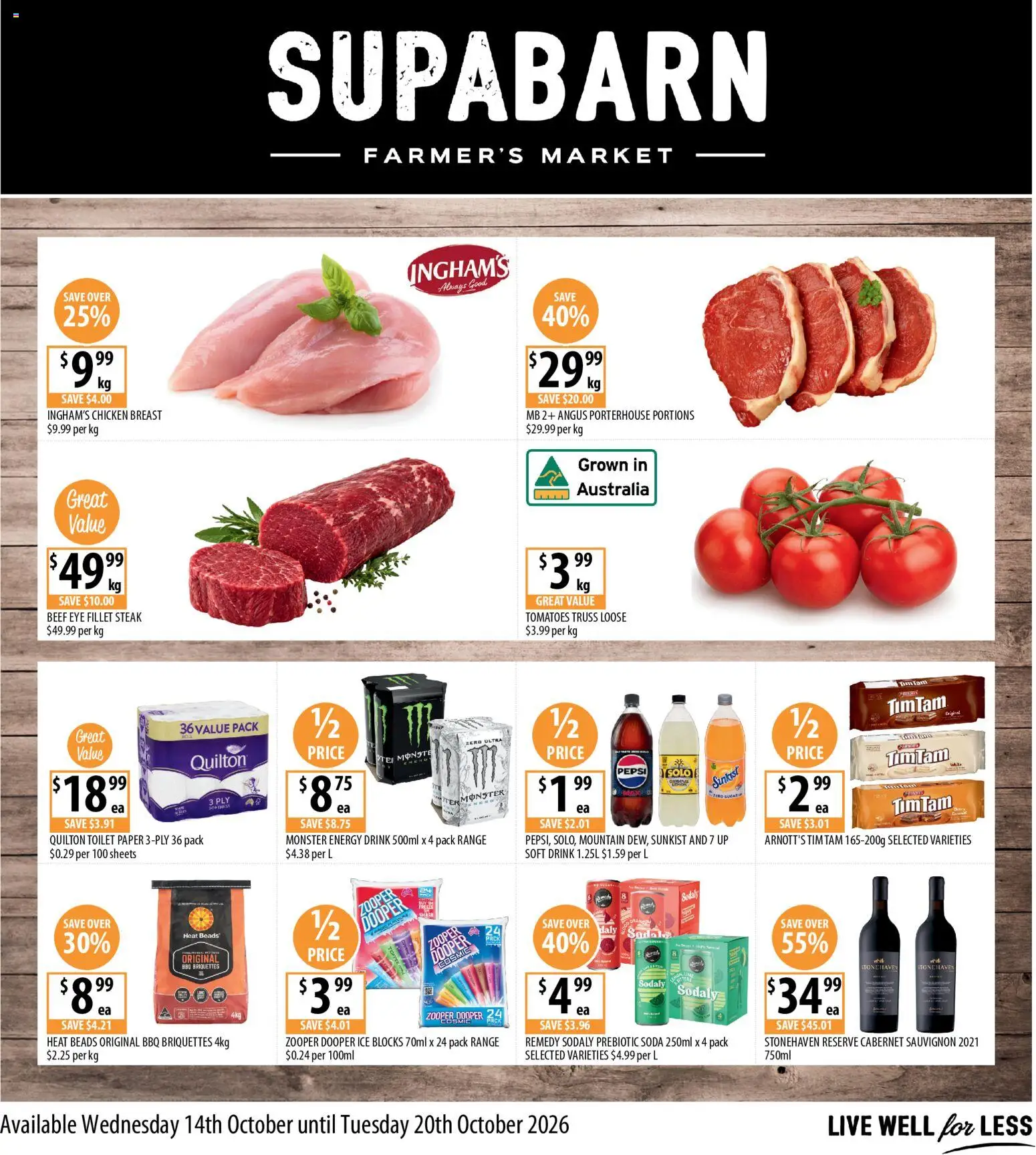 Preview of catalogue Supabarn catalogue from shop Supabarn valid 14/10/2026