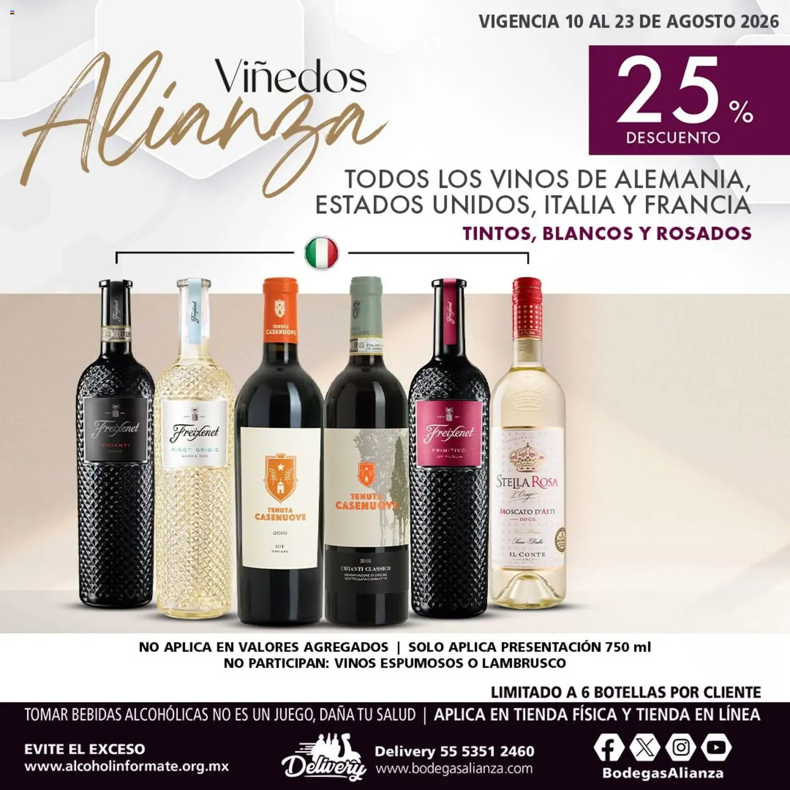 Vista previa las ofertas de la tienda Bodegas Alianza - Bodegas Alianza catálogo Viñedos Alianza desde el 10/08/2026 