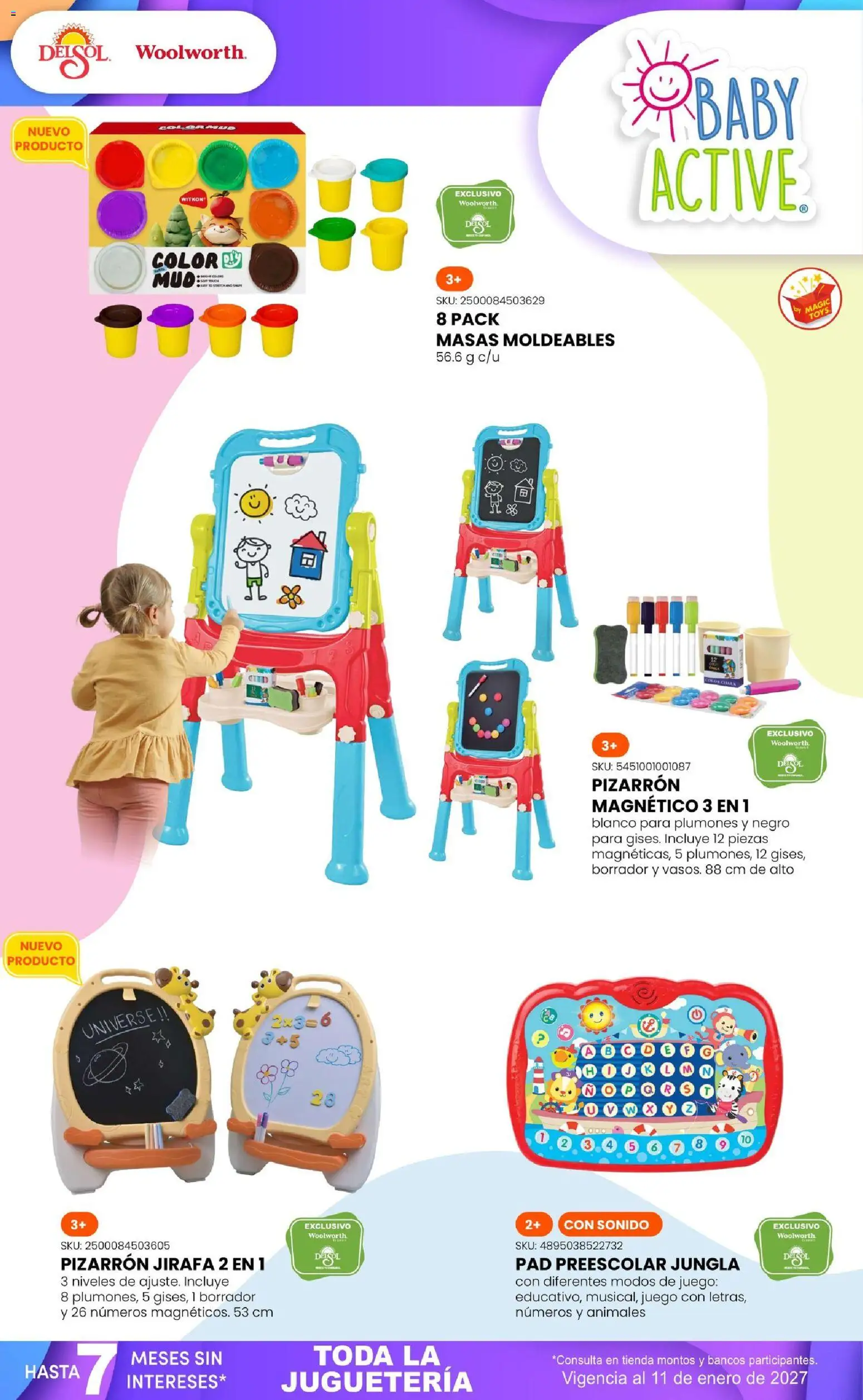 Vista previa las ofertas de la tienda Del Sol y Woolworth - Del Sol y Woolworth catálogo El Castillo del Juguete desde el 01/10/2026 - Juego, Pizarrón