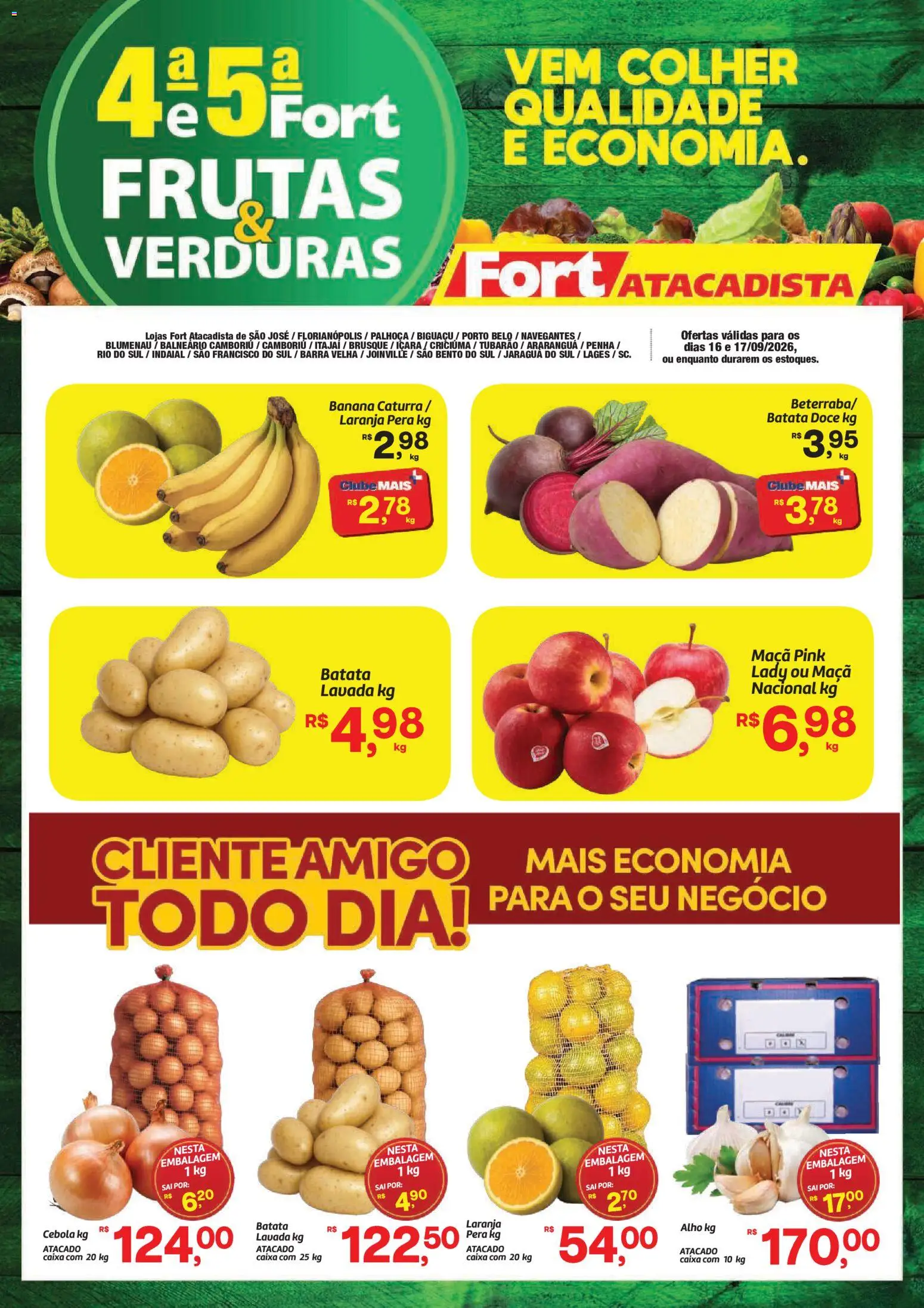 Pré-Visualização do folheto "Fort Atacadista ofertas Frutas, Verduras" da loja Fort Atacadista válido a partir de 16/09/2026