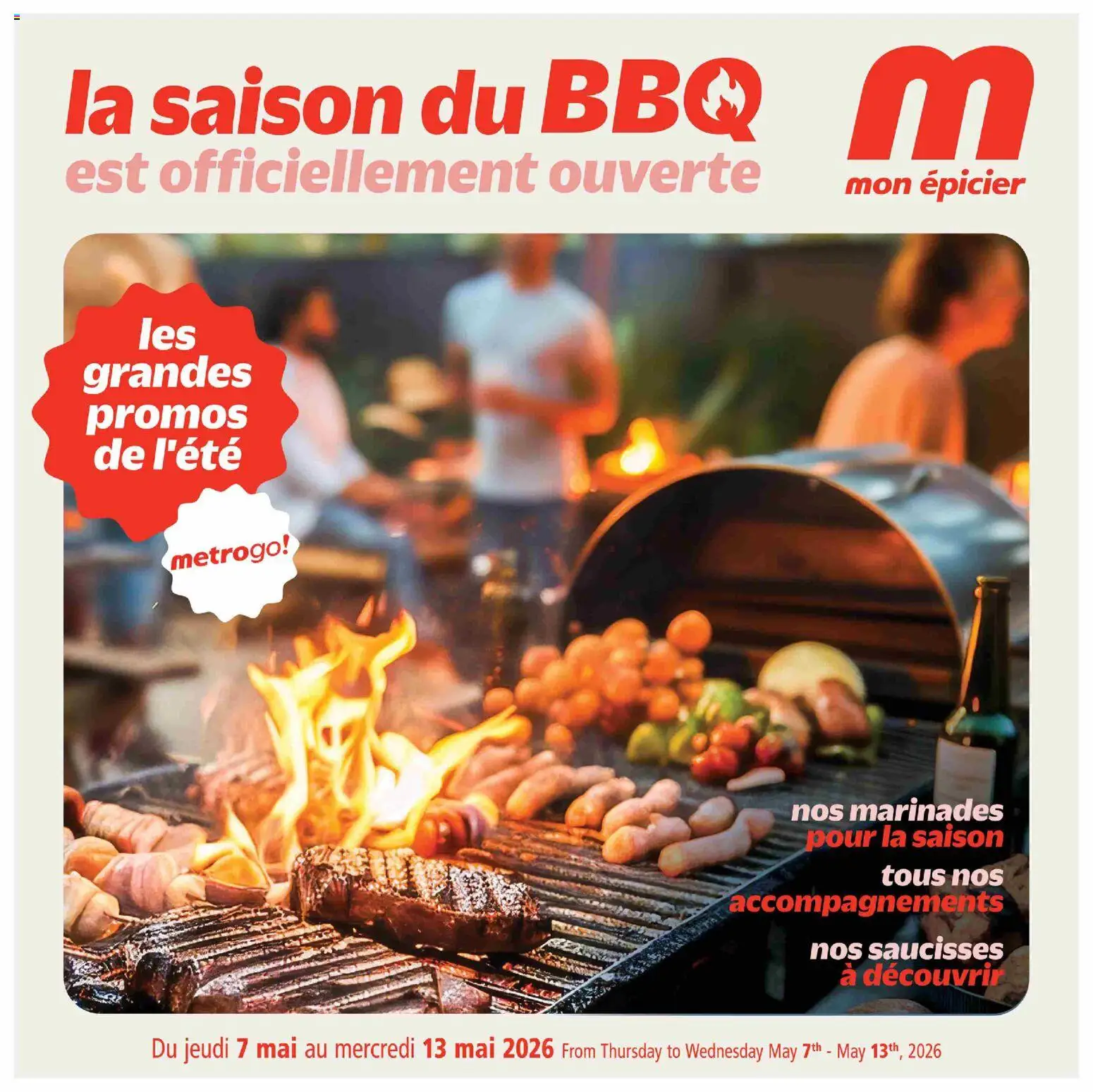 Preview of leaflet Metro circulaire - La saison du BBQ from shop Metro is valid from May 07, 2026