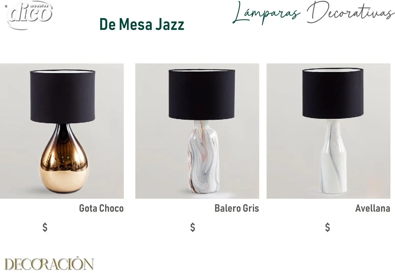 Vista previa las ofertas de la tienda Muebles Dico - Catálogo Decoración desde el 09/12/2025 