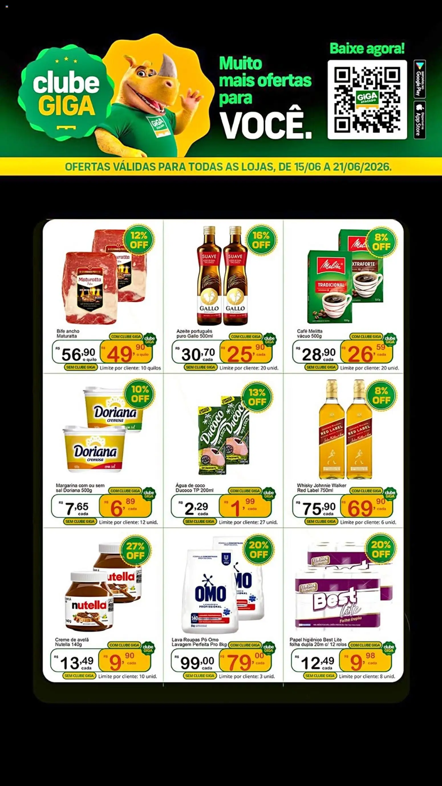 Pré-Visualização do folheto "GIGA Atacado ofertas Clube" da loja GIGA Atacado válido a partir de 15/06/2026