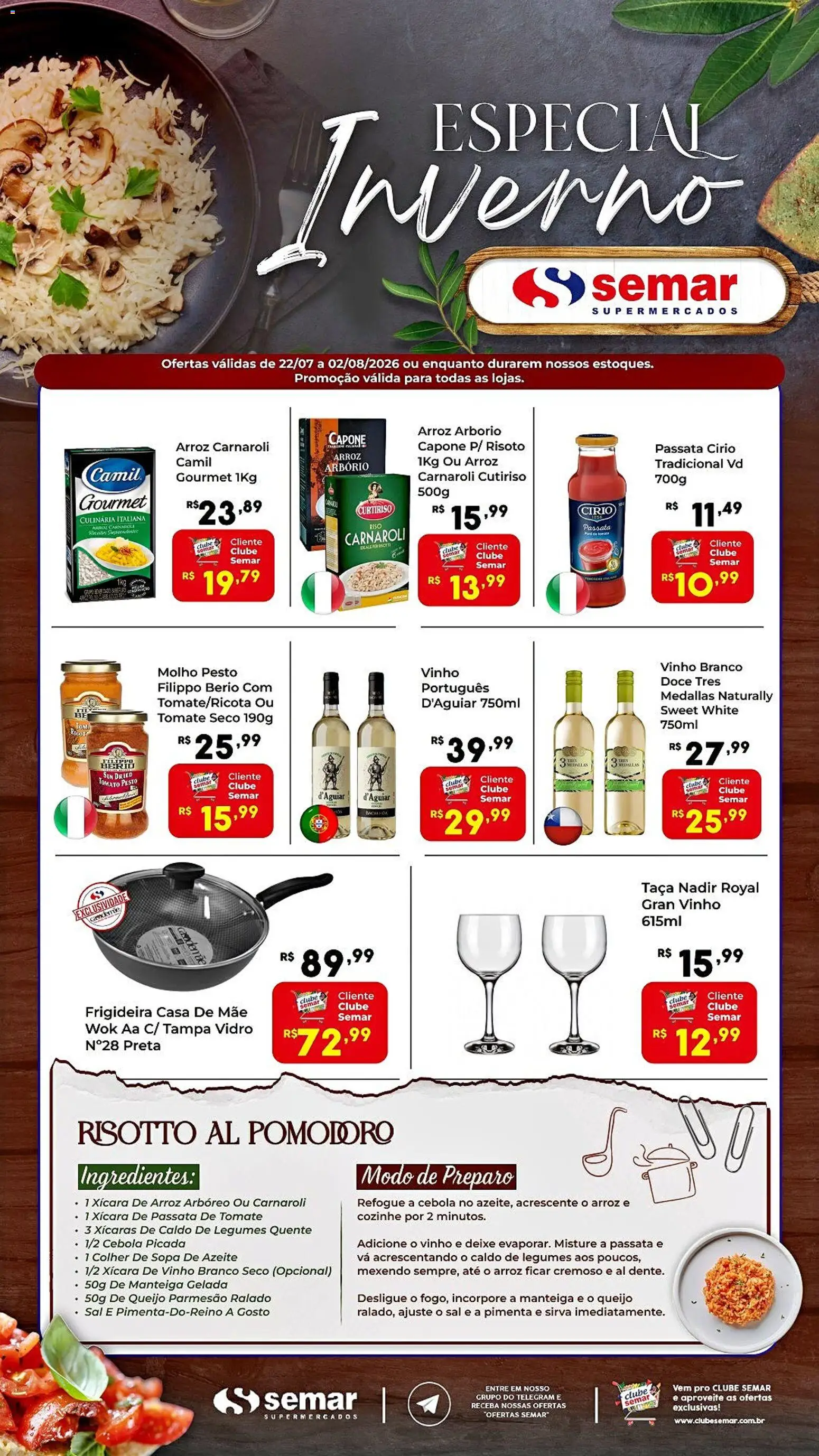 Pré-Visualização do folheto "Semar Supermercado ofertas Inverno" da loja Semar Supermercado válido a partir de 22/07/2026