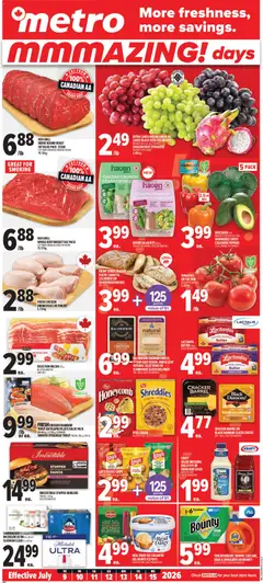 Un aperçu du dépliant Metro weekly flyer - Alma du magasin Metro est valide à partir 9 juill. 2026