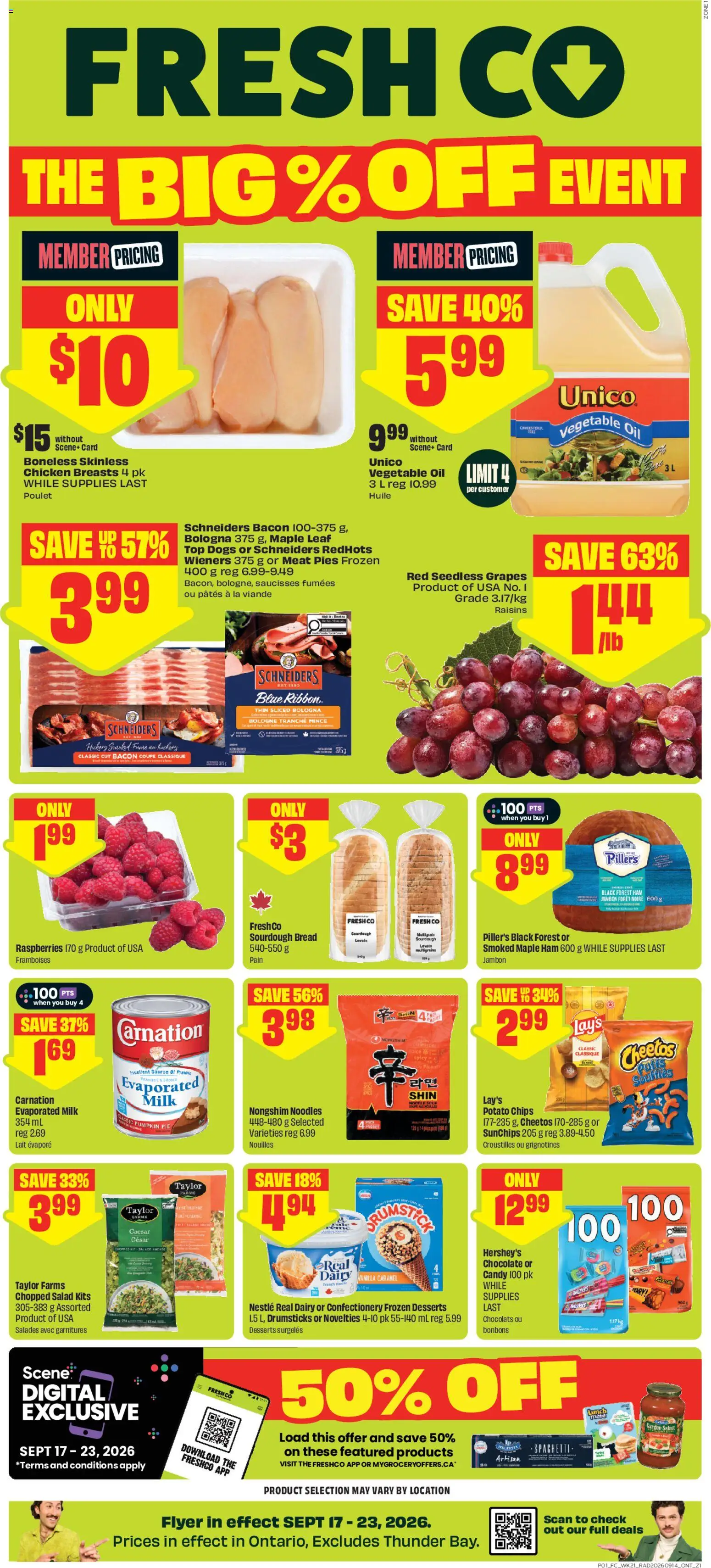 Preview of leaflet FreshCo weekly flyer / circulaire from shop FreshCo is valid from Sep 17, 2026