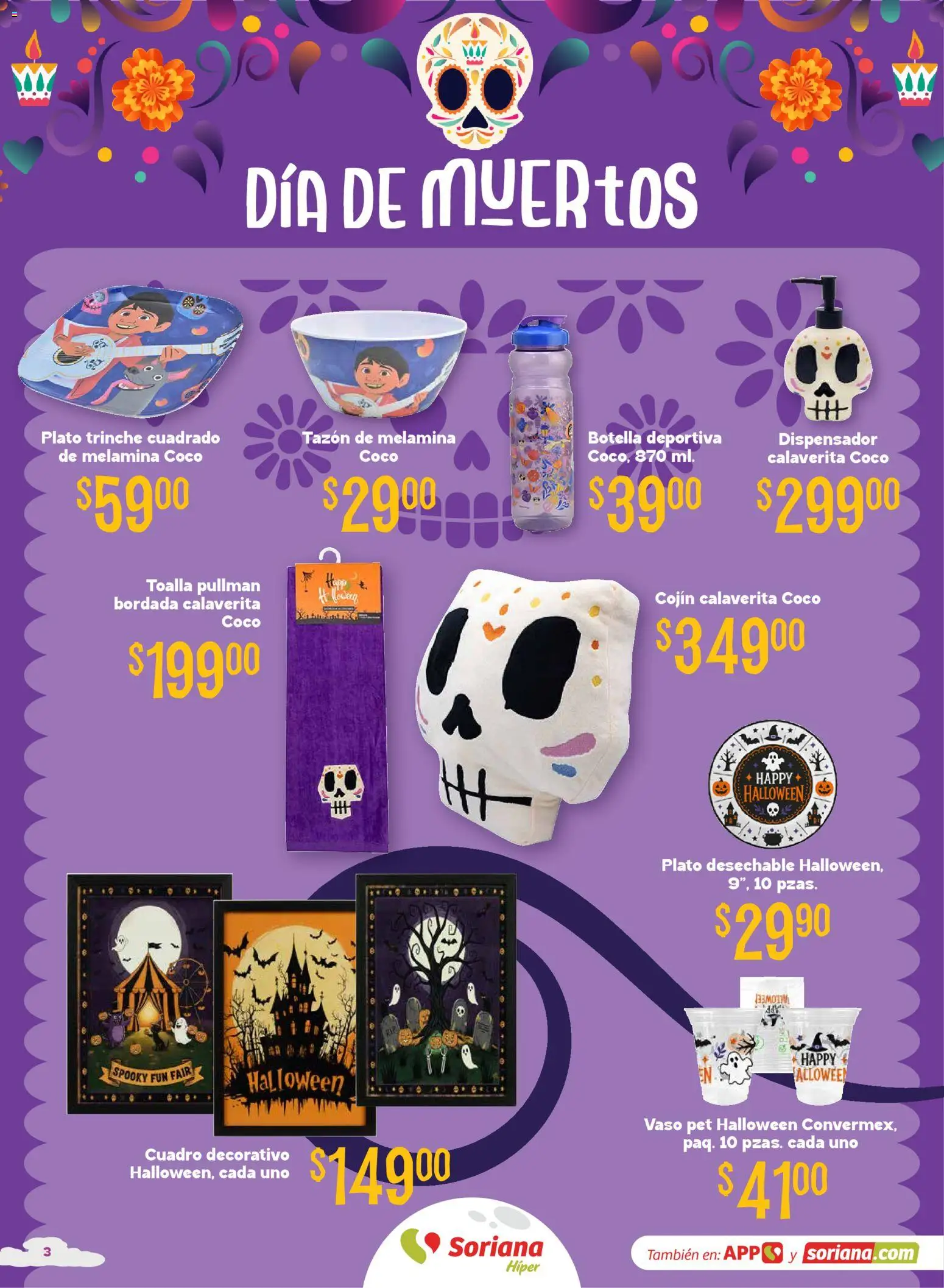 Vista previa las ofertas de la tienda Soriana - Soriana Halloween y Día de muertos Híper Nacional desde el 08/09/2026 