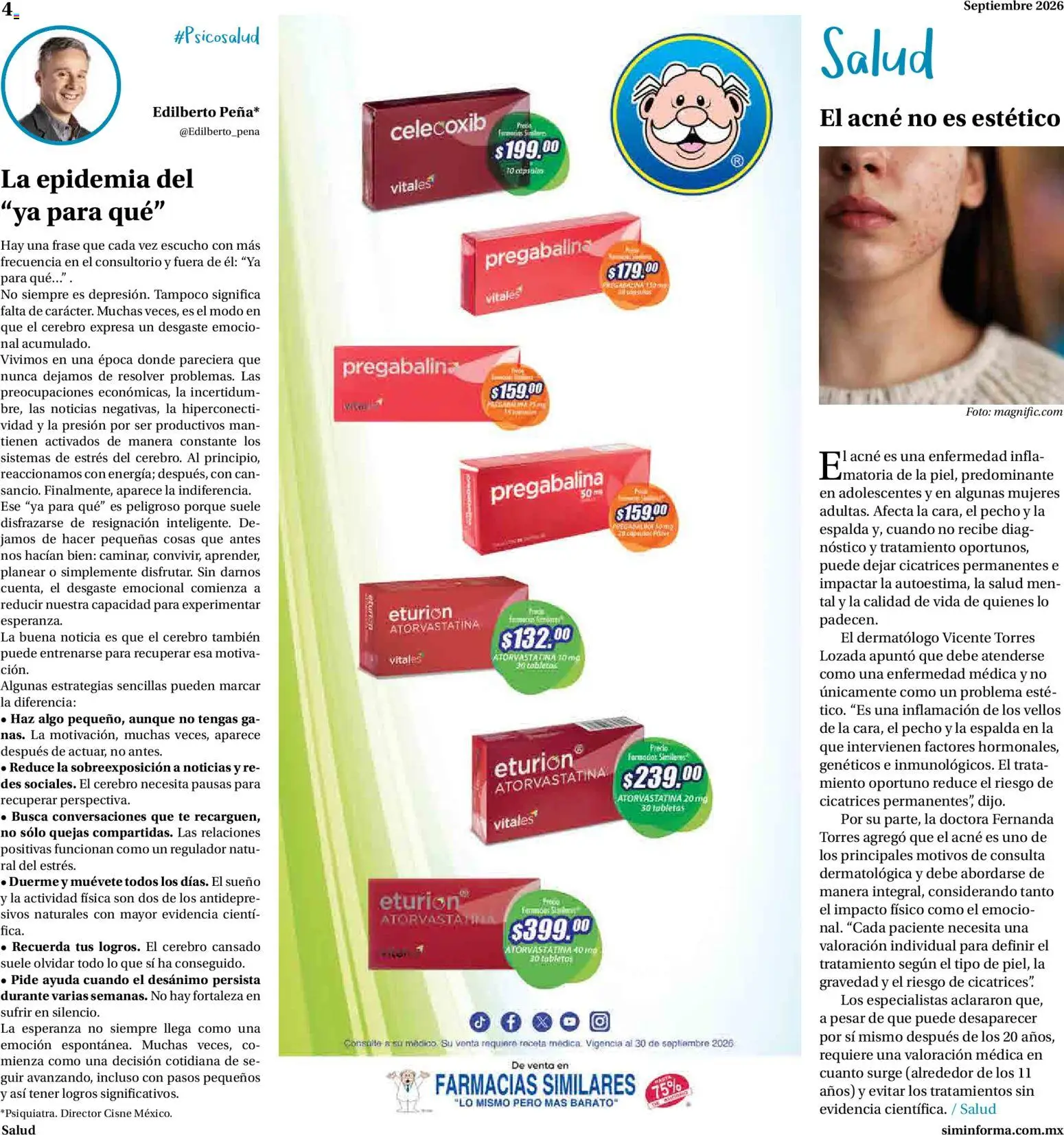 Vista previa las ofertas de la tienda Farmacias Similares - Farmacias Similares catálogo desde el 01/09/2026 