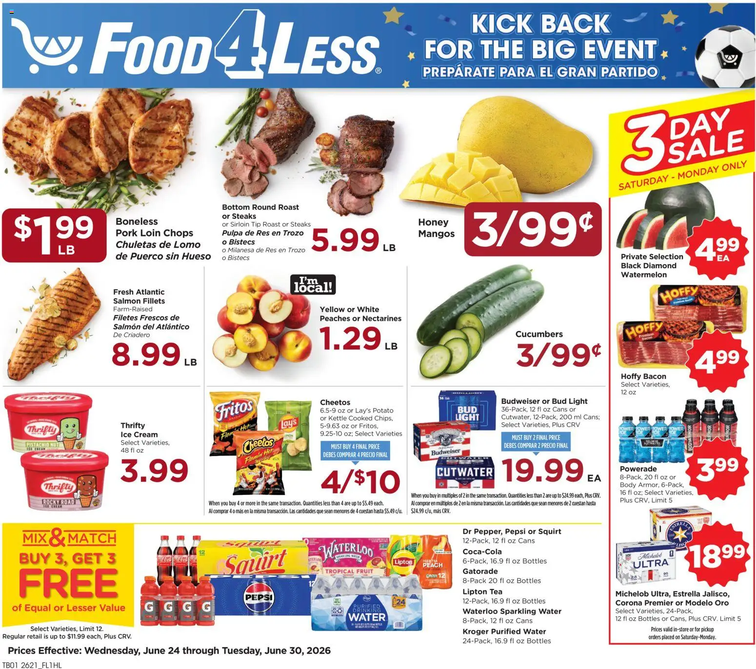 Ad Preview of Food 4 Less Food 4 Less Weekly Ad from 06/24/2026