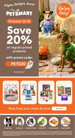 Preview of leaflet Petsmart - Weekend Flyer from shop Petsmart is valid from Oct 16, 2026