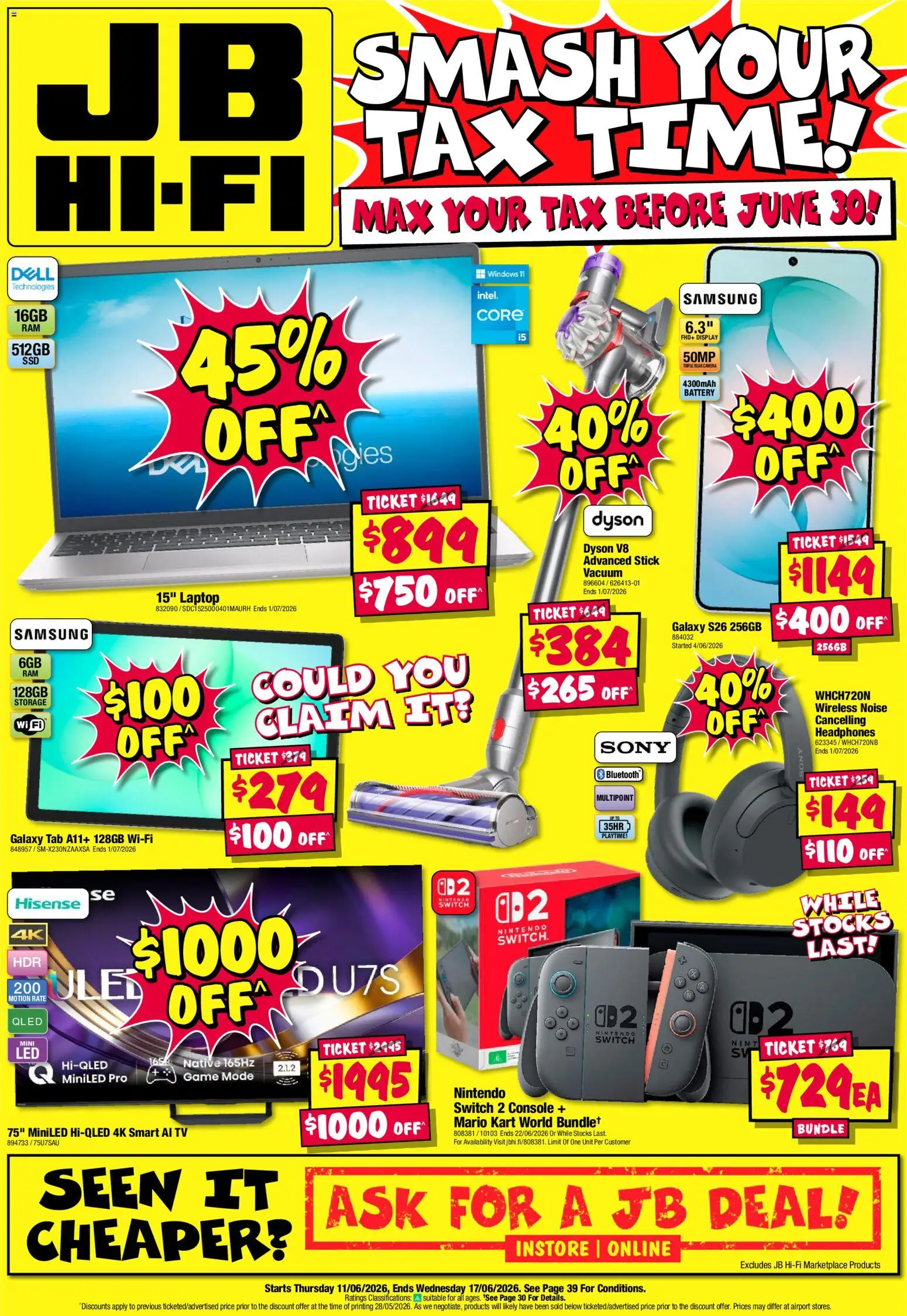 Preview of catalogue JB Hi-Fi catalogue from shop JB Hi-Fi valid 11/06/2026
