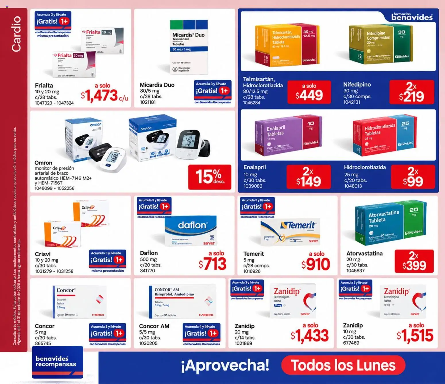 Vista previa las ofertas de la tienda Farmacia Benavides - Farmacia Benavides catálogo desde el 01/10/2026 