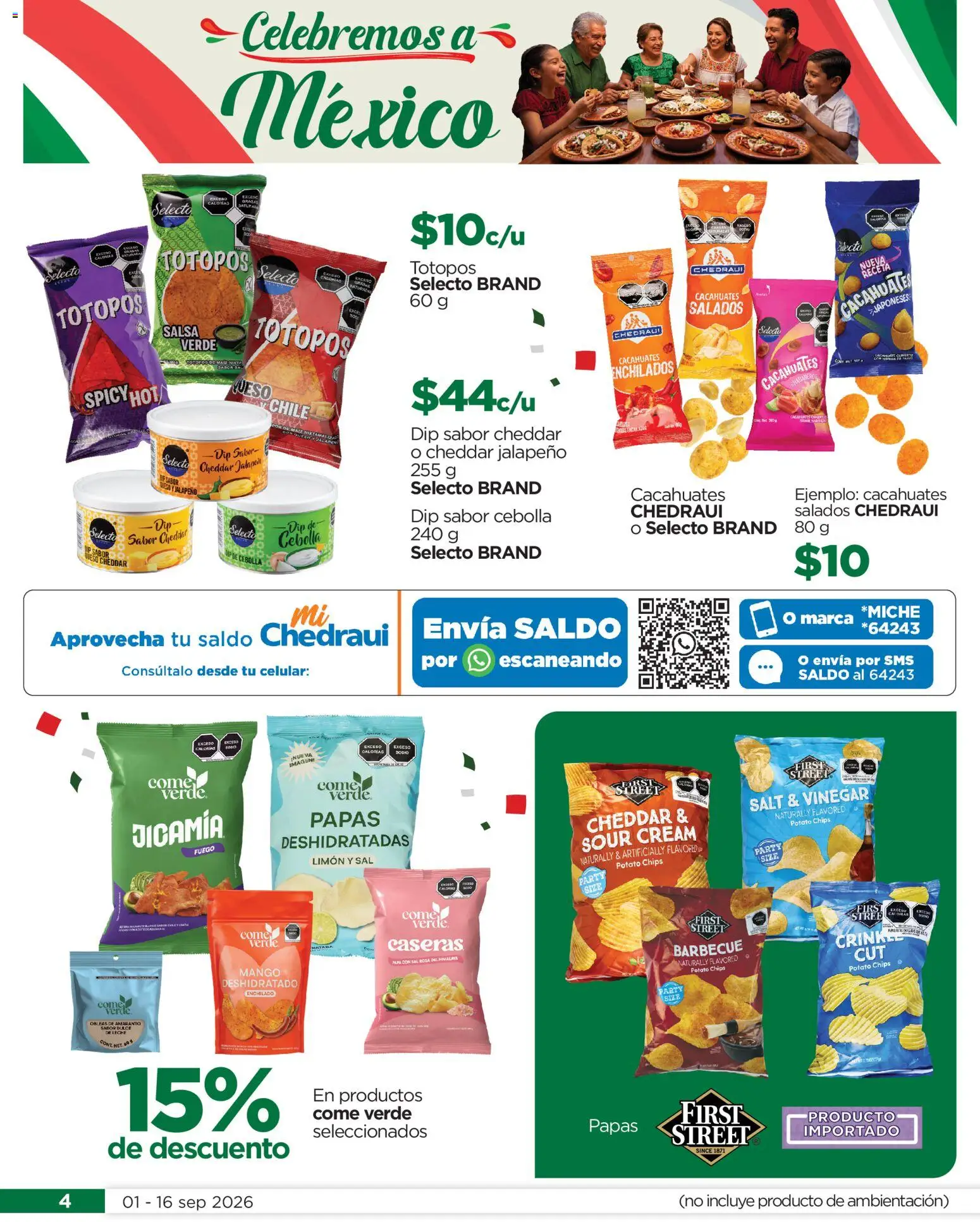 Vista previa las ofertas de la tienda Chedraui - Chedraui Celebremos a México desde el 01/09/2026 