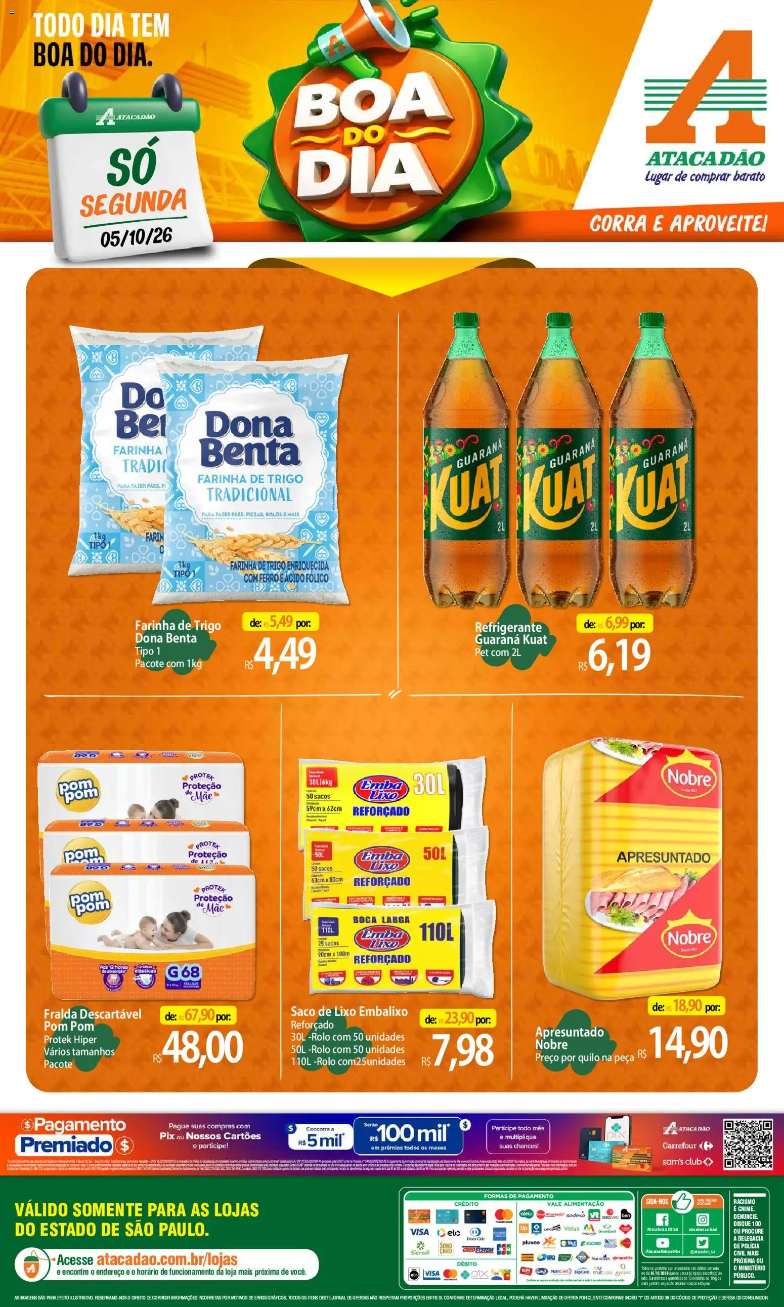 Pré-Visualização do folheto "Atacadão ofertas - SP" da loja Atacadão válido a partir de 05/10/2026