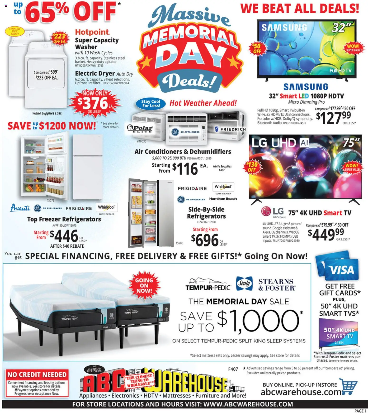 Ad Preview of ABC Warehouse ABC Warehouse Weekly Ad from 05/24/2026