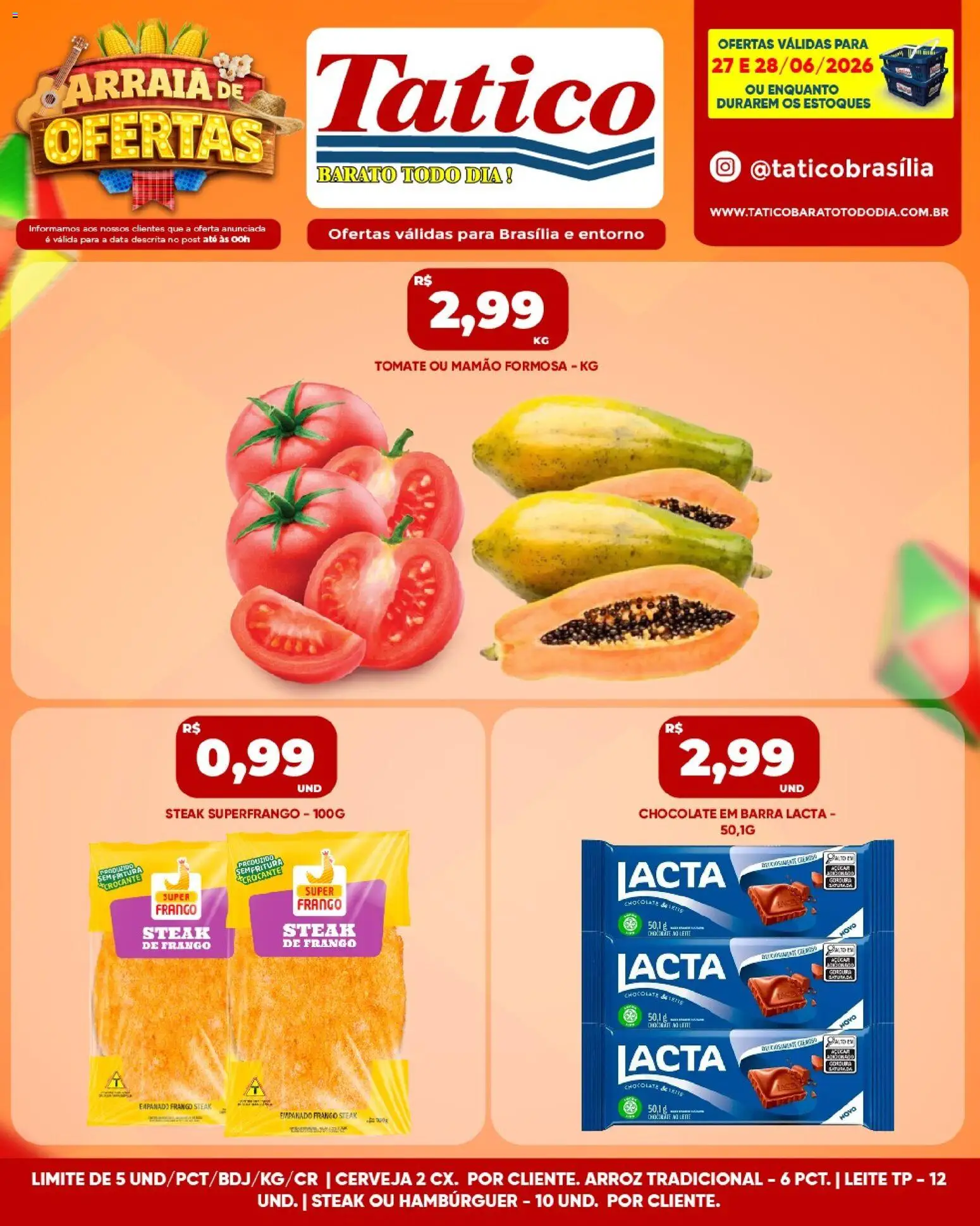 Pré-Visualização do folheto "Tatico ofertas FDS" da loja Tatico válido a partir de 27/06/2026