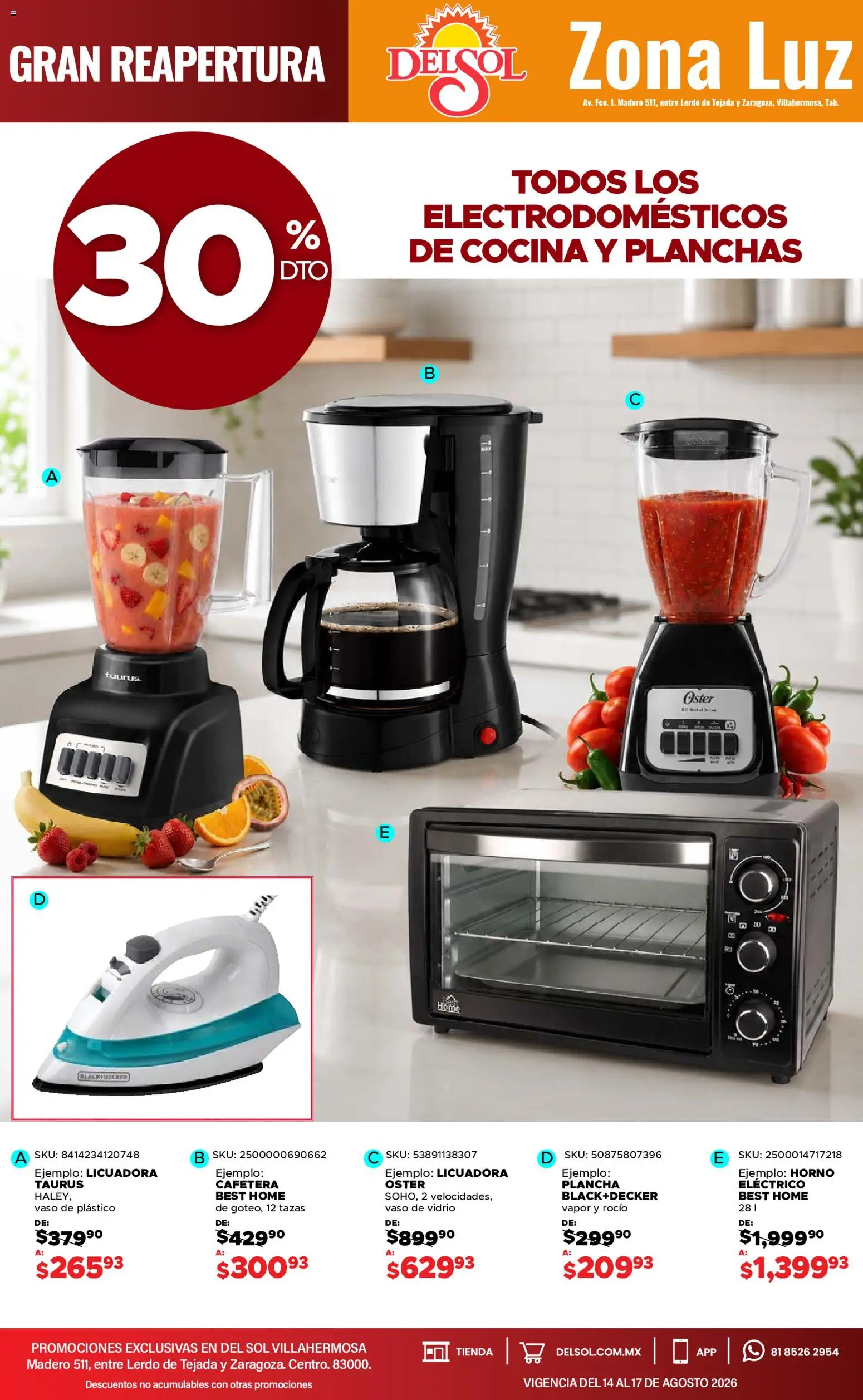 Vista previa las ofertas de la tienda Del Sol y Woolworth - Del Sol y Woolworth catálogo 4 Días de Grandes Promociones desde el 14/08/2026 