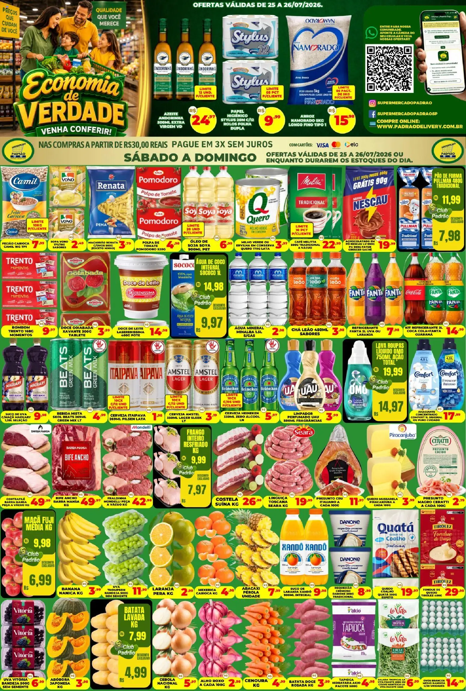 Pré-Visualização do folheto "Supermercado Padrão - Ofertas da semana" da loja Supermercado Padrão válido a partir de 25/07/2026