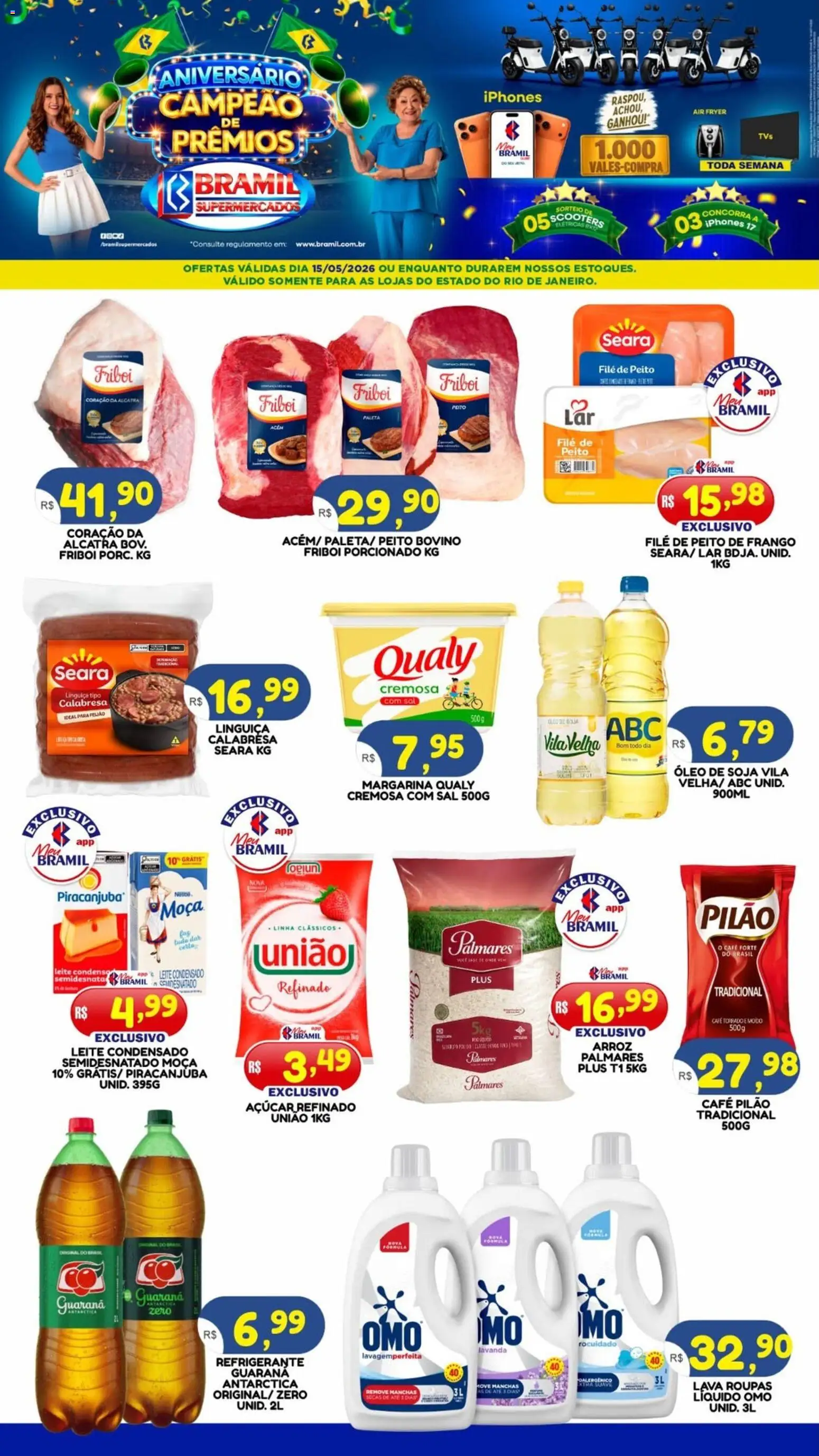 Pré-Visualização do folheto "Bramil Supermercados ofertas do Dia" da loja Bramil Supermercados válido a partir de 15/05/2026